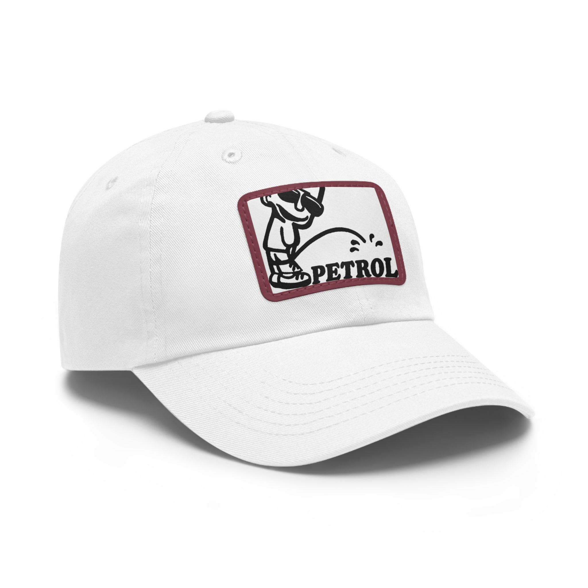 Fun Petrol Dad Hat with Leather Patch - Casual Style for Car Lovers