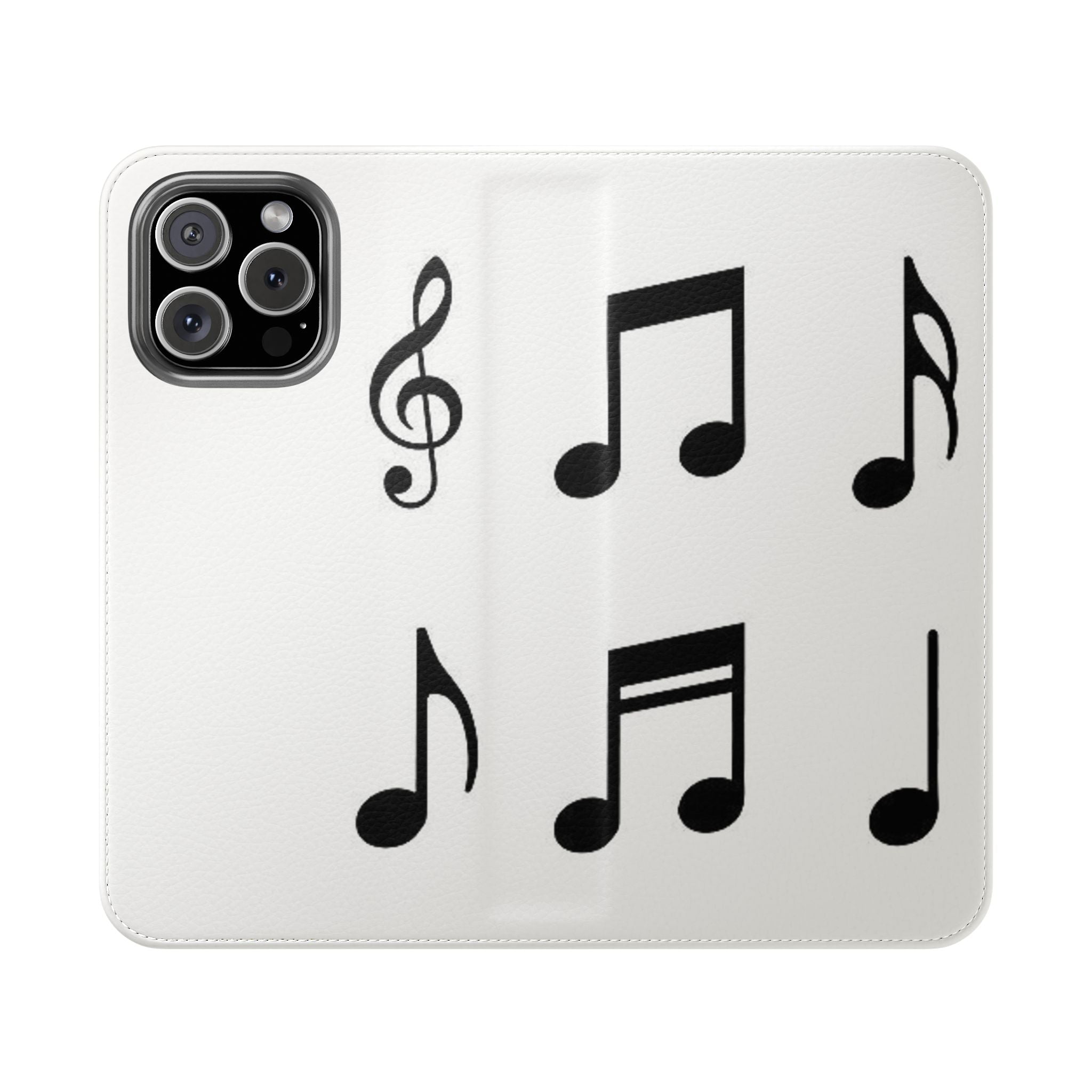 Musical Notes Flip Case - Stylish Phone Cover for Music Lovers