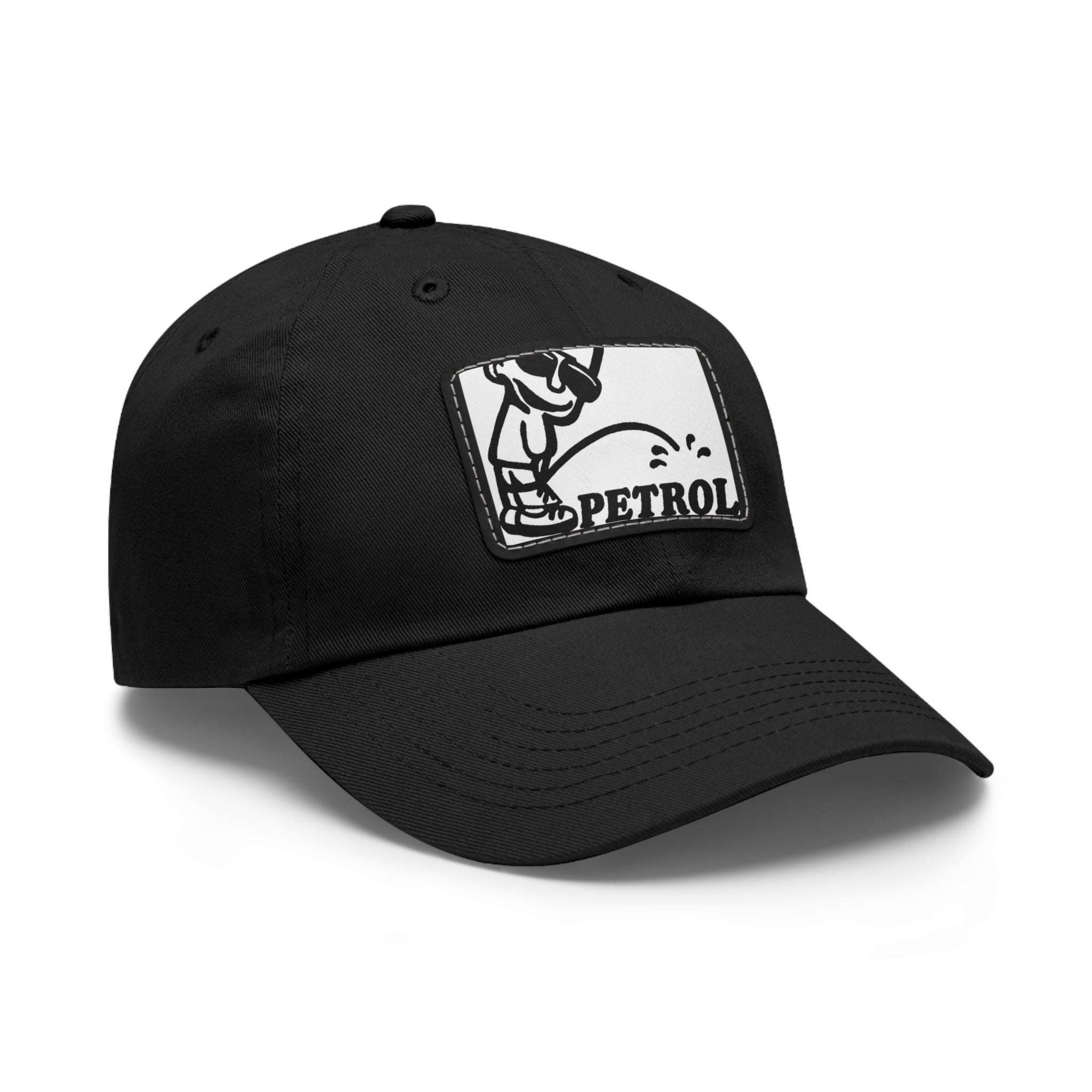 Fun Petrol Dad Hat with Leather Patch - Casual Style for Car Lovers