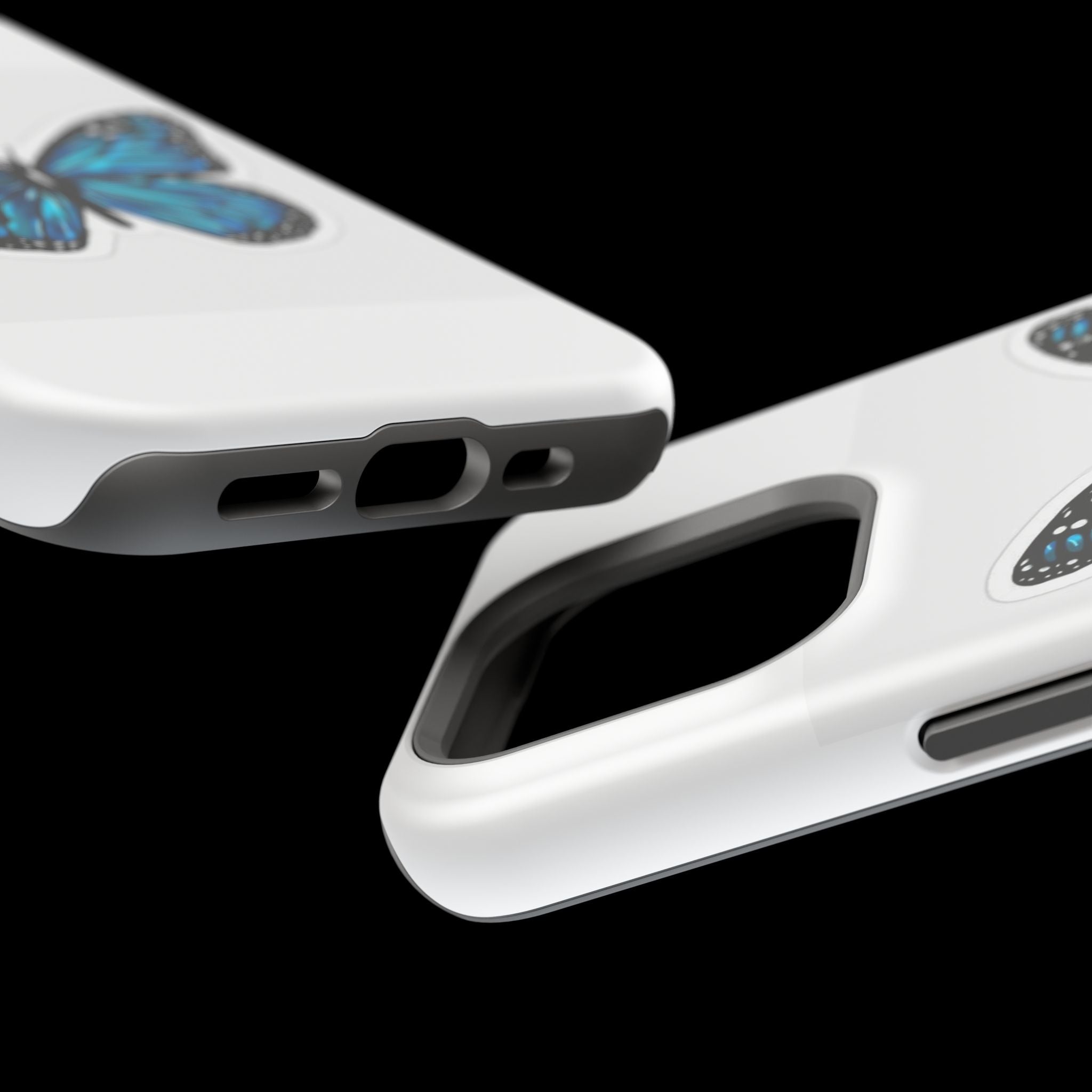 Blue Butterfly Magnetic Tough Case - Stylish Protection for Phone Lovers
