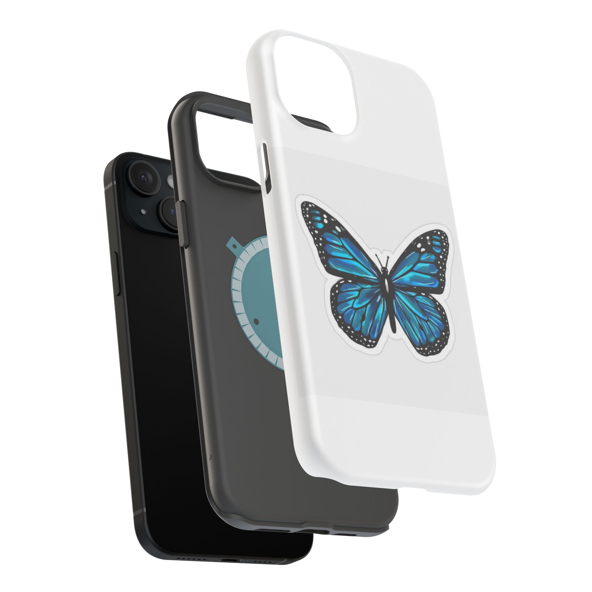 Blue Butterfly Magnetic Tough Case - Stylish Protection for Phone Lovers