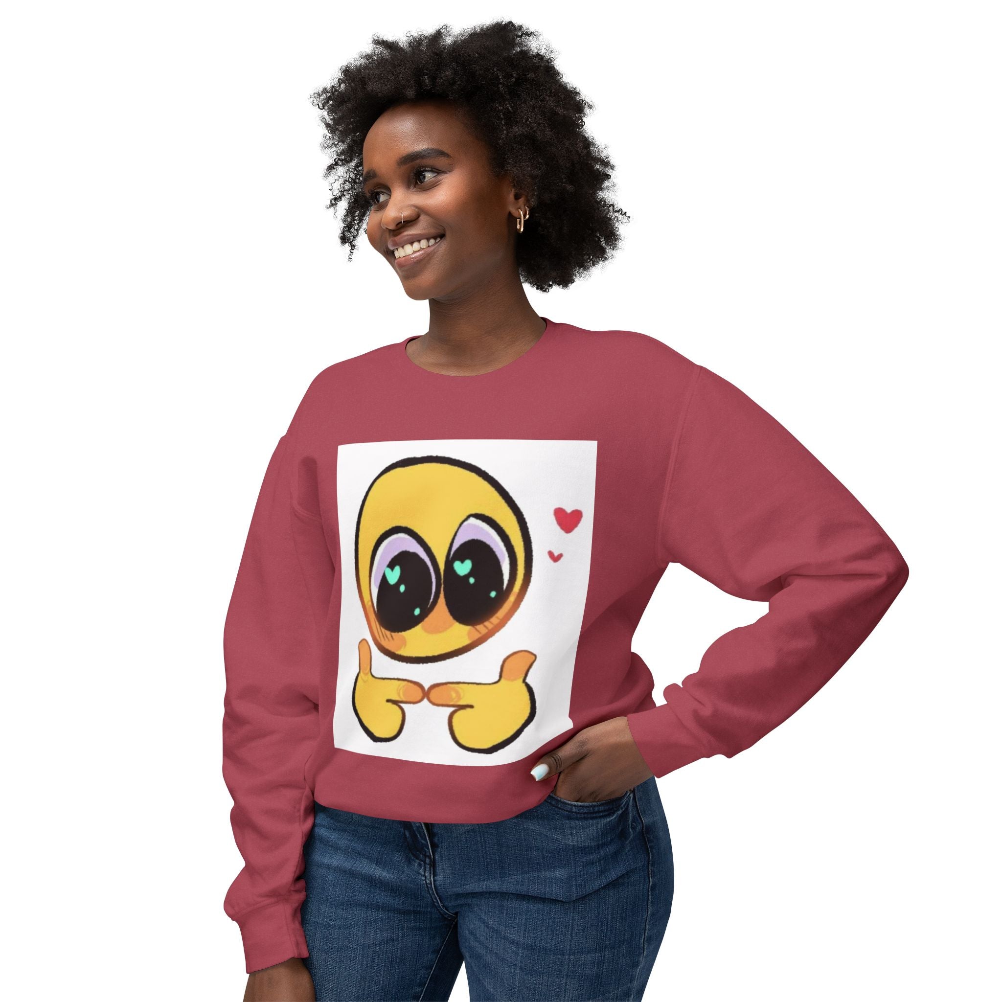 Cute Emoji Unisex Crewneck Sweatshirt - Perfect for Casual Wear and Gifts