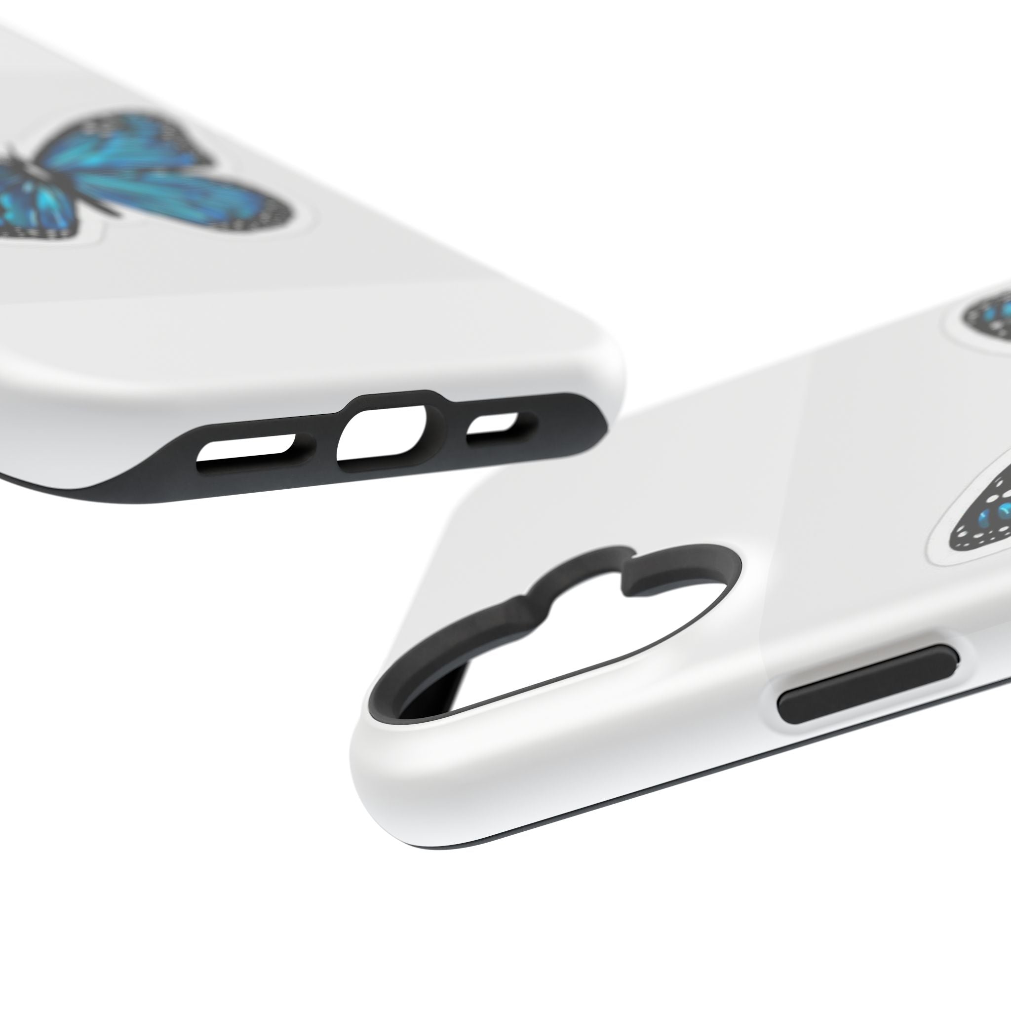 Blue Butterfly Magnetic Tough Case - Stylish Protection for Phone Lovers