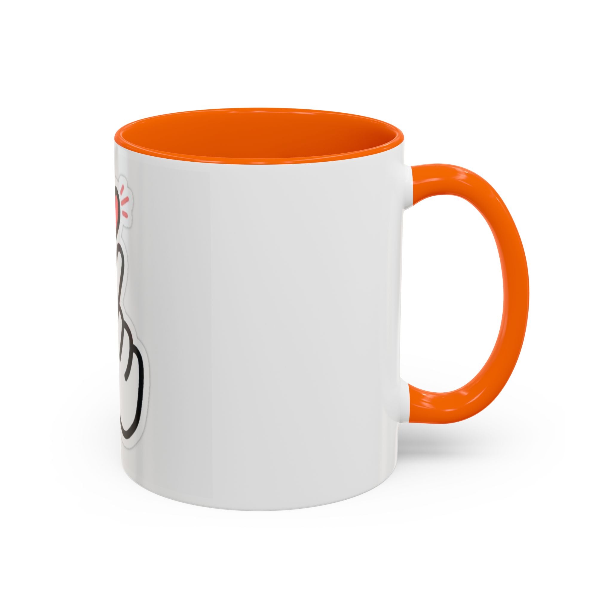 Love Gesture Accent Coffee Mug - Cute 11oz & 15oz Coffee Cup for Gifts