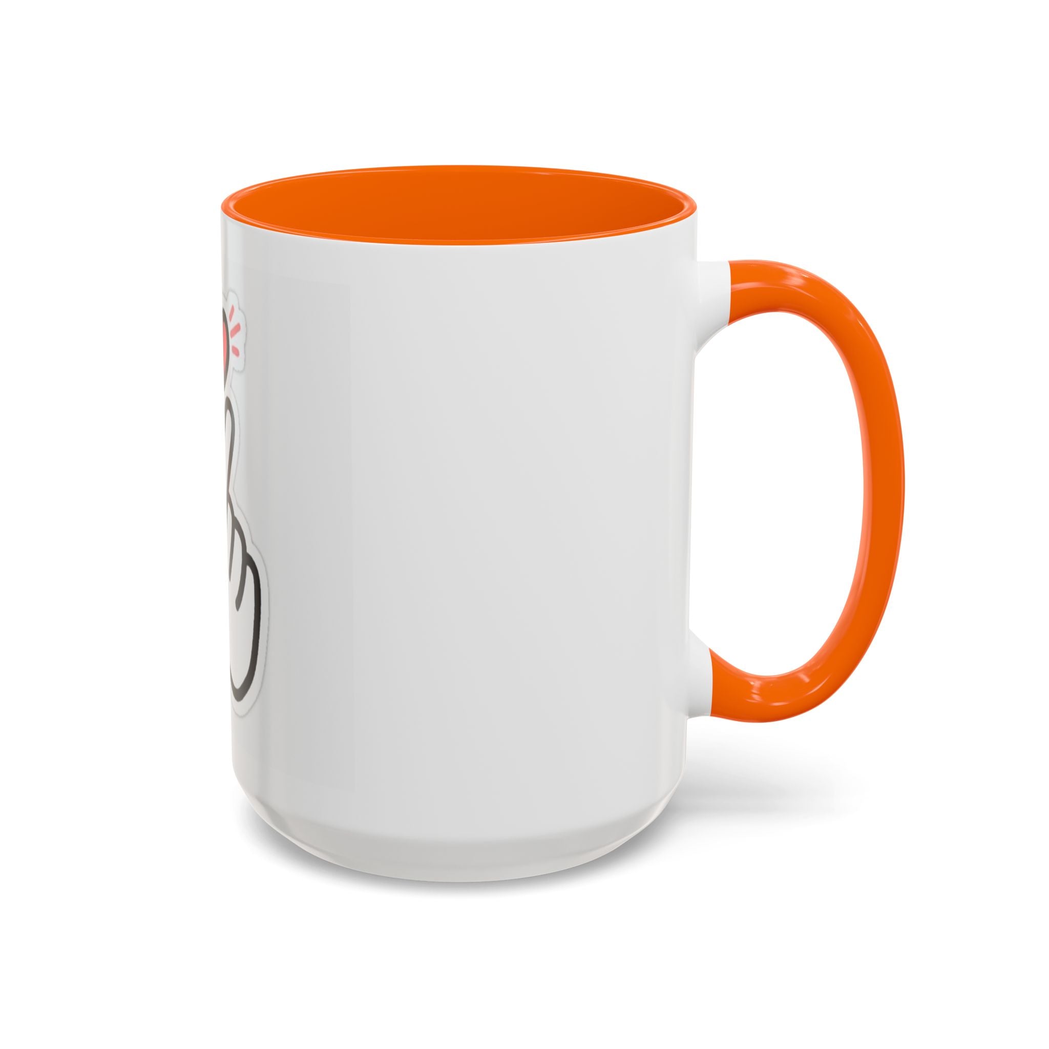 Love Gesture Accent Coffee Mug - Cute 11oz & 15oz Coffee Cup for Gifts