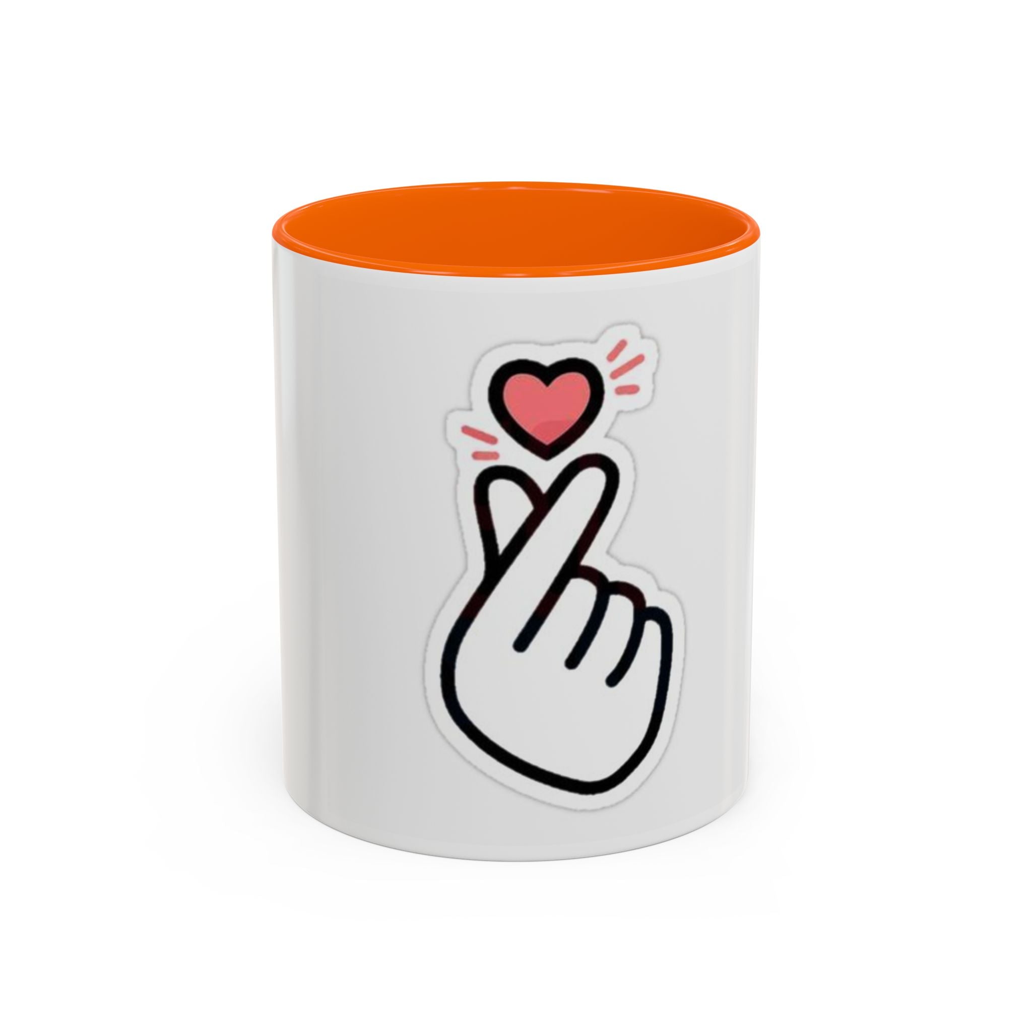 Love Gesture Accent Coffee Mug - Cute 11oz & 15oz Coffee Cup for Gifts