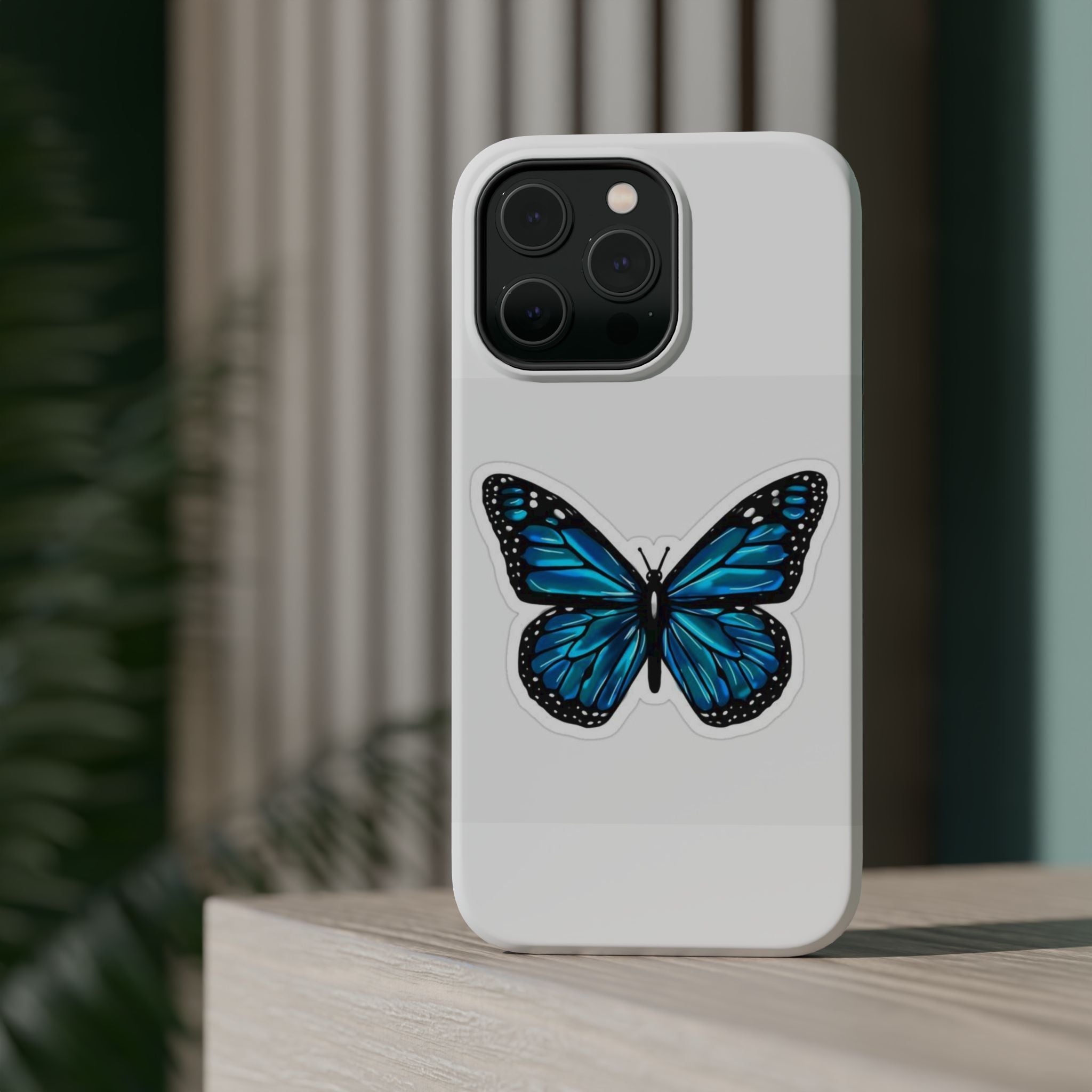 Blue Butterfly Magnetic Tough Case - Stylish Protection for Phone Lovers