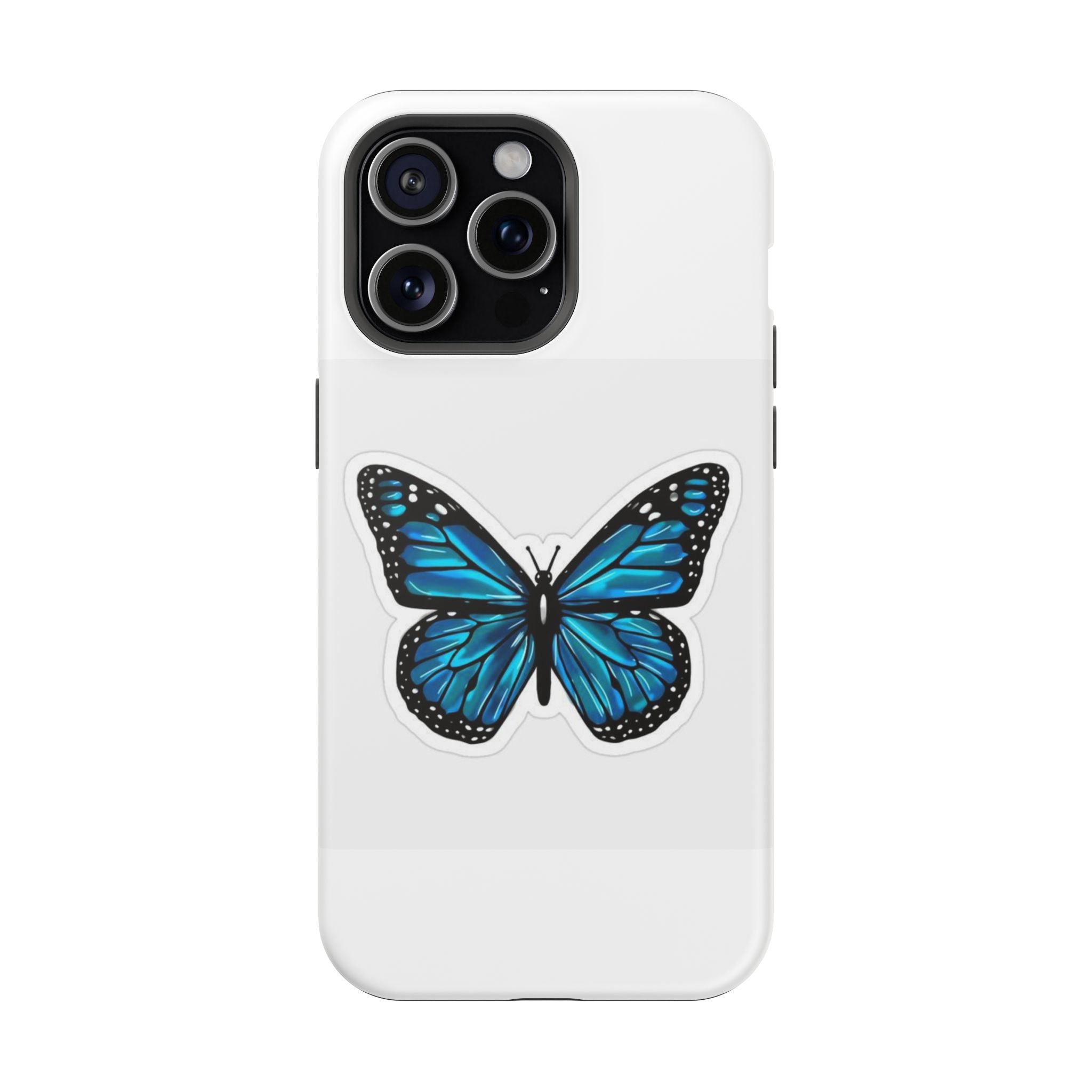 Blue Butterfly Magnetic Tough Case - Stylish Protection for Phone Lovers