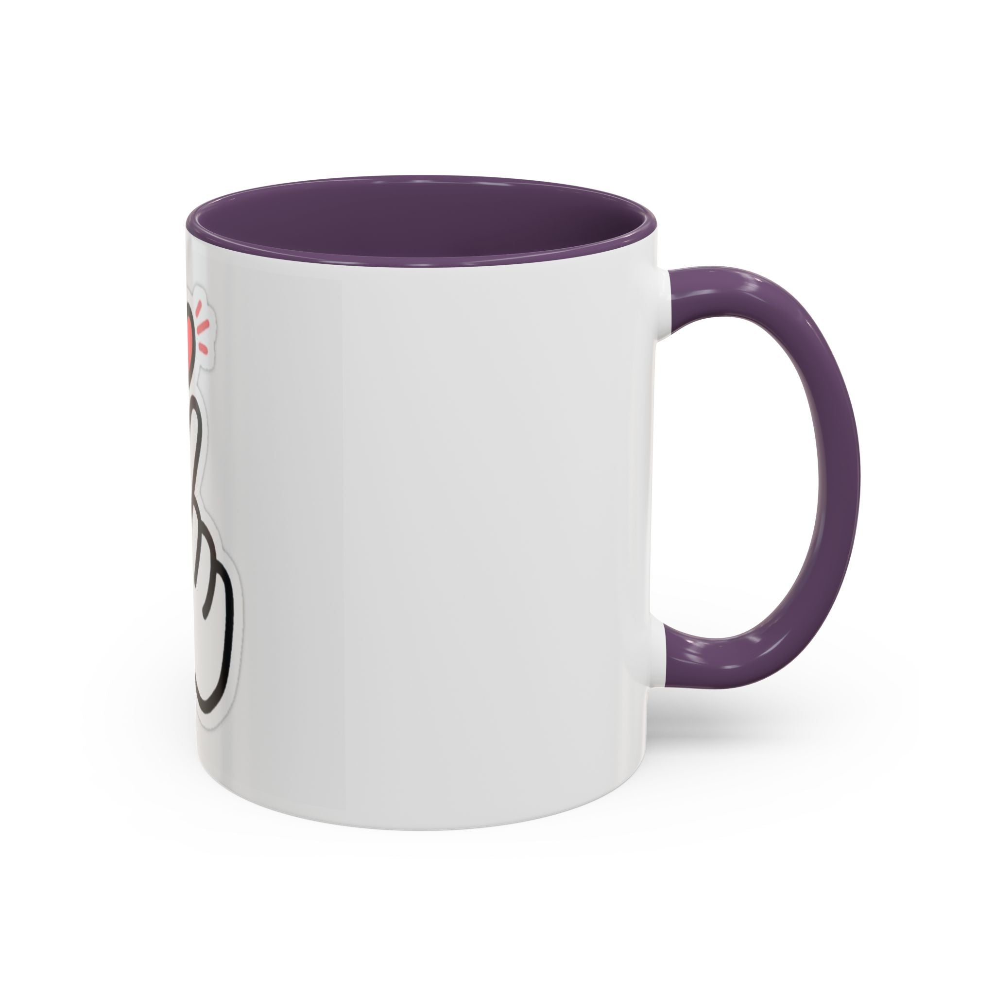 Love Gesture Accent Coffee Mug - Cute 11oz & 15oz Coffee Cup for Gifts