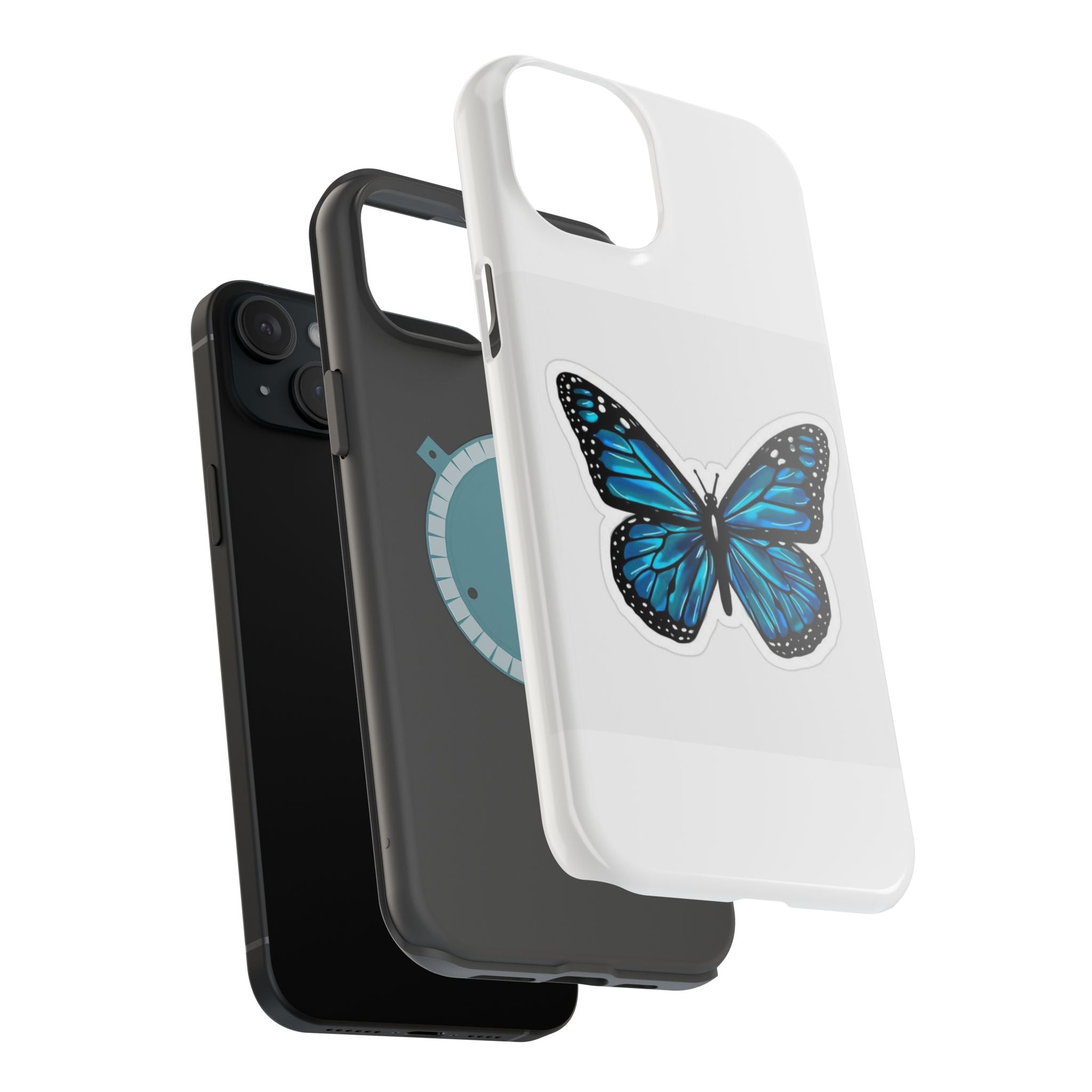 Blue Butterfly Magnetic Tough Case - Stylish Protection for Phone Lovers