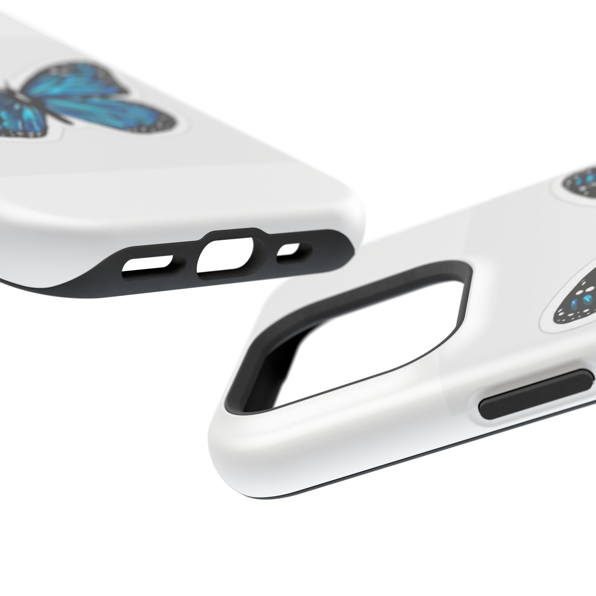 Blue Butterfly Magnetic Tough Case - Stylish Protection for Phone Lovers