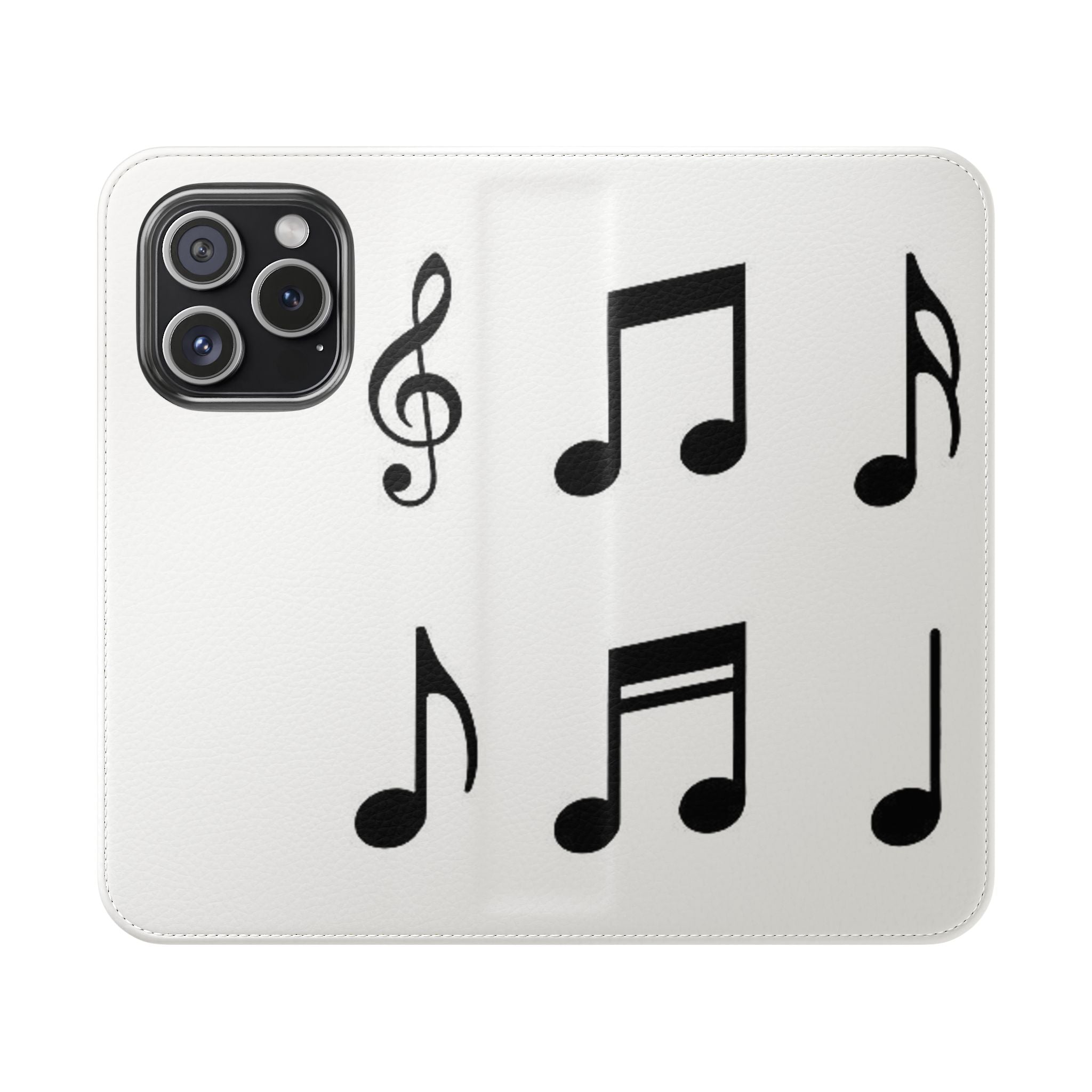 Musical Notes Flip Case - Stylish Phone Cover for Music Lovers
