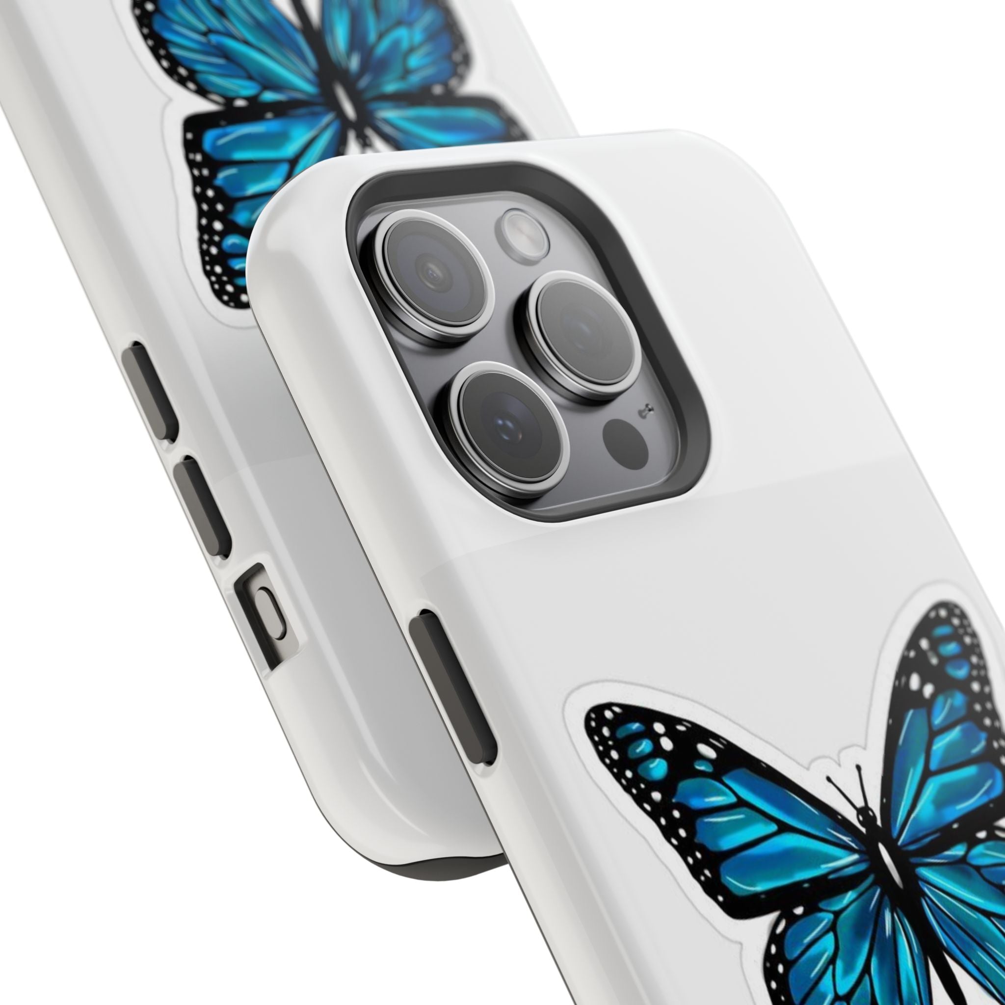Blue Butterfly Magnetic Tough Case - Stylish Protection for Phone Lovers