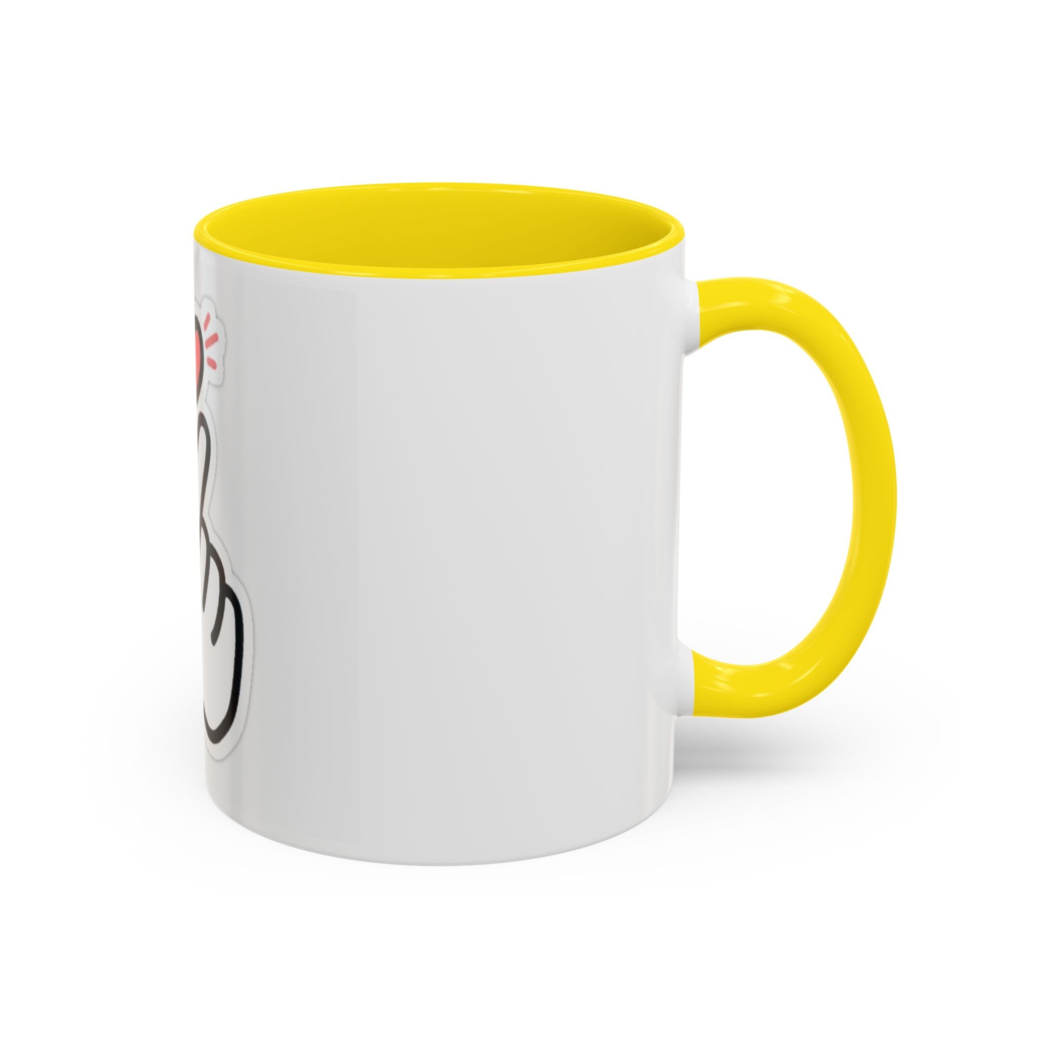 Love Gesture Accent Coffee Mug - Cute 11oz & 15oz Coffee Cup for Gifts