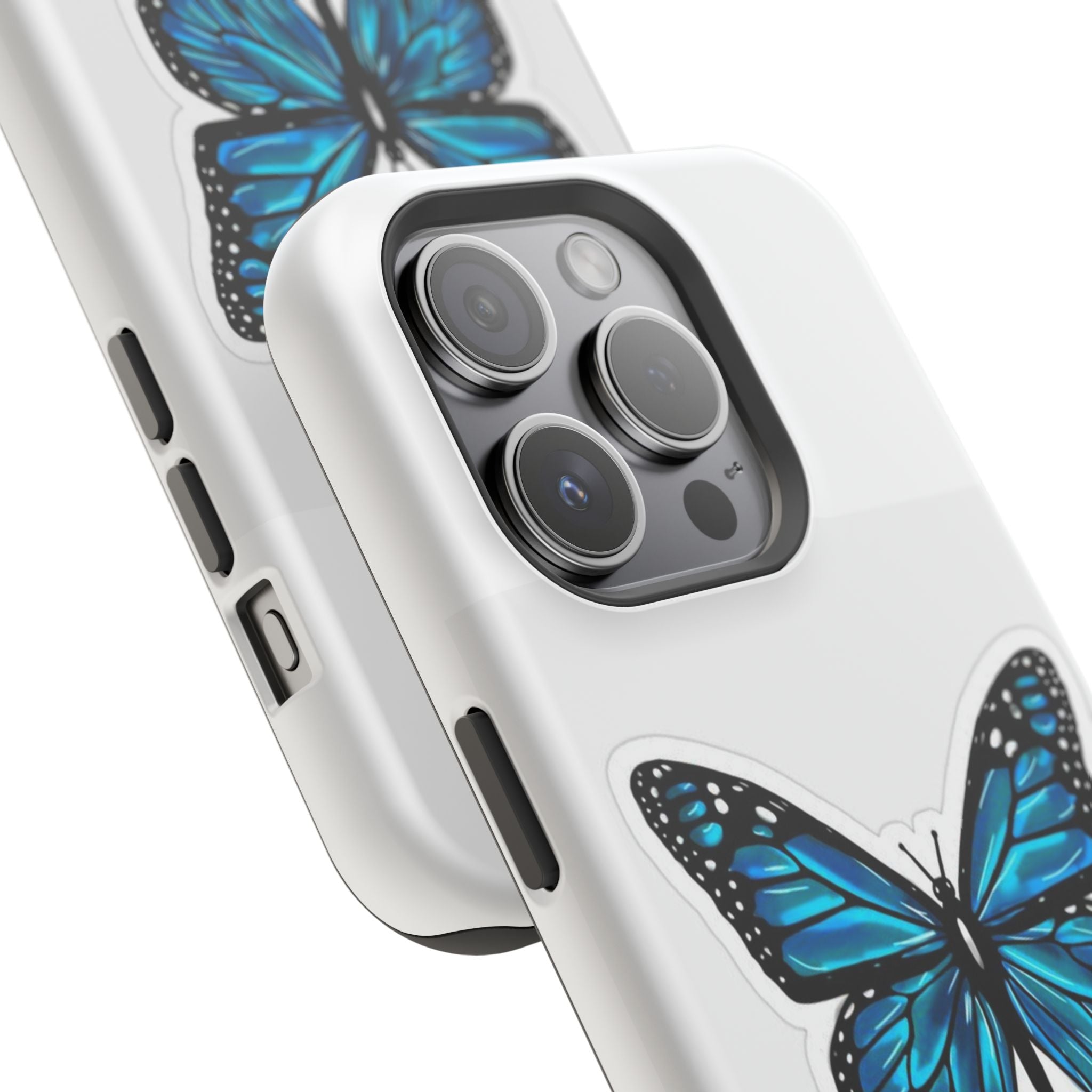Blue Butterfly Magnetic Tough Case - Stylish Protection for Phone Lovers