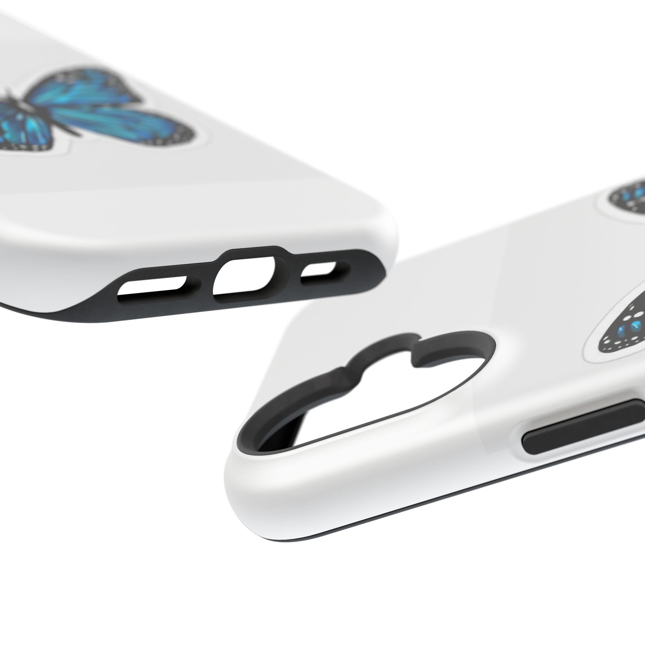 Blue Butterfly Magnetic Tough Case - Stylish Protection for Phone Lovers