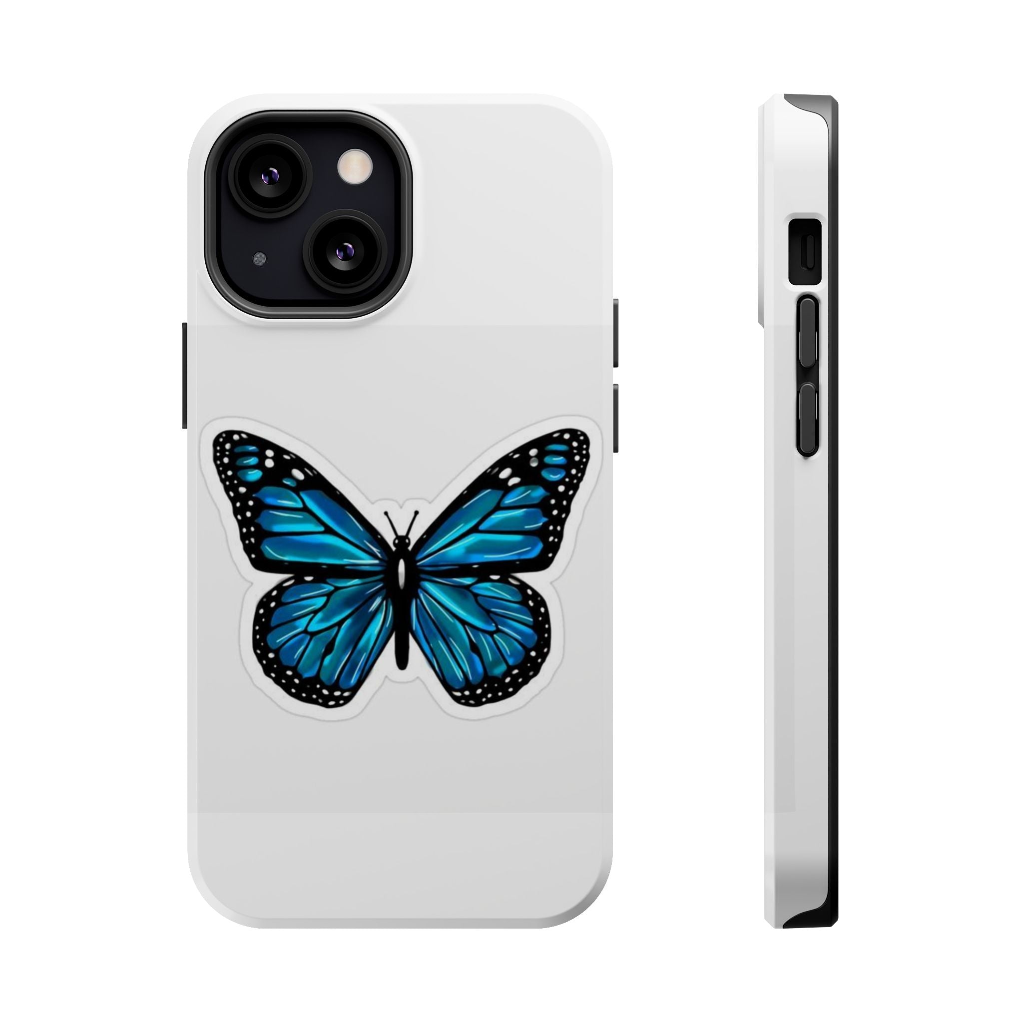 Blue Butterfly Magnetic Tough Case - Stylish Protection for Phone Lovers