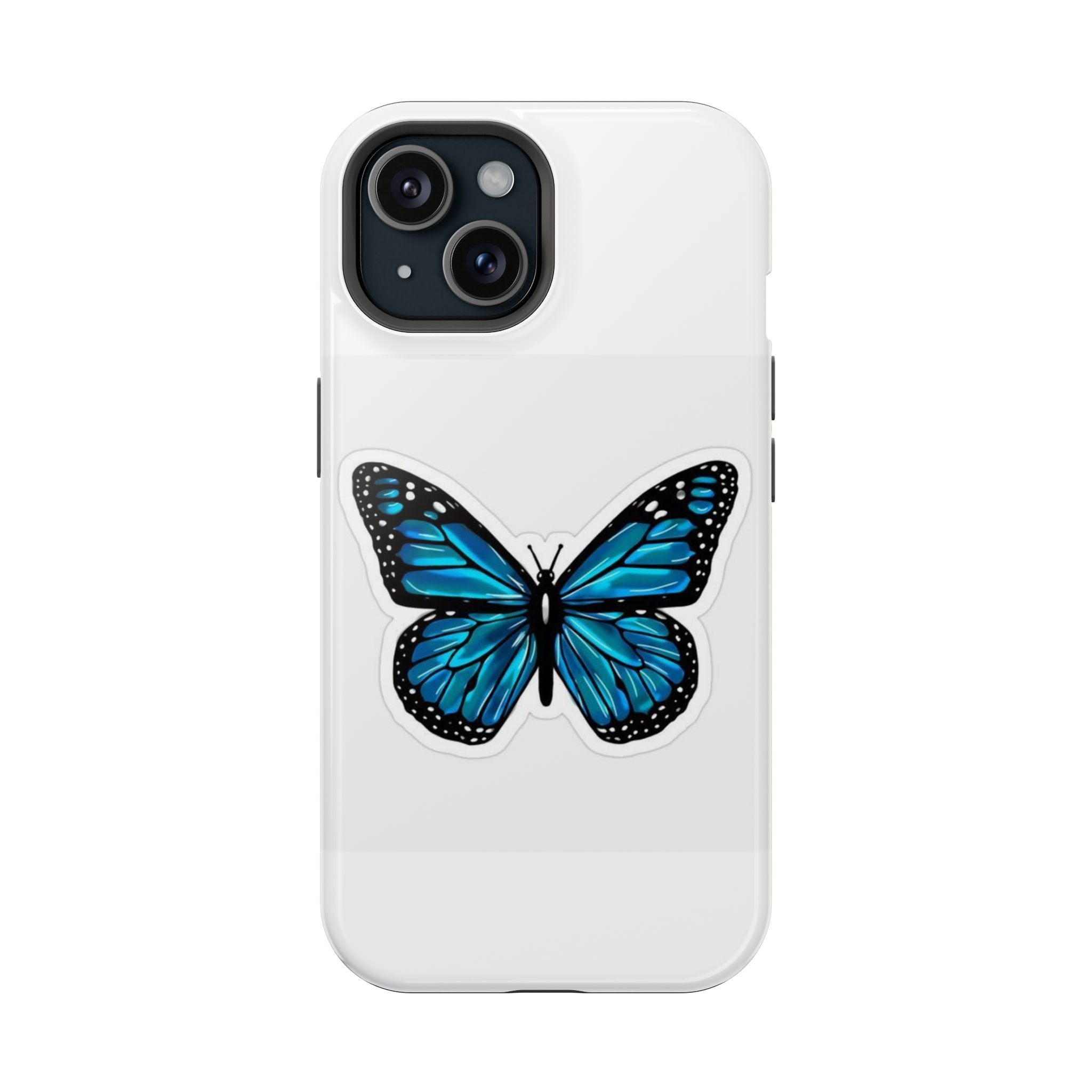 Blue Butterfly Magnetic Tough Case - Stylish Protection for Phone Lovers
