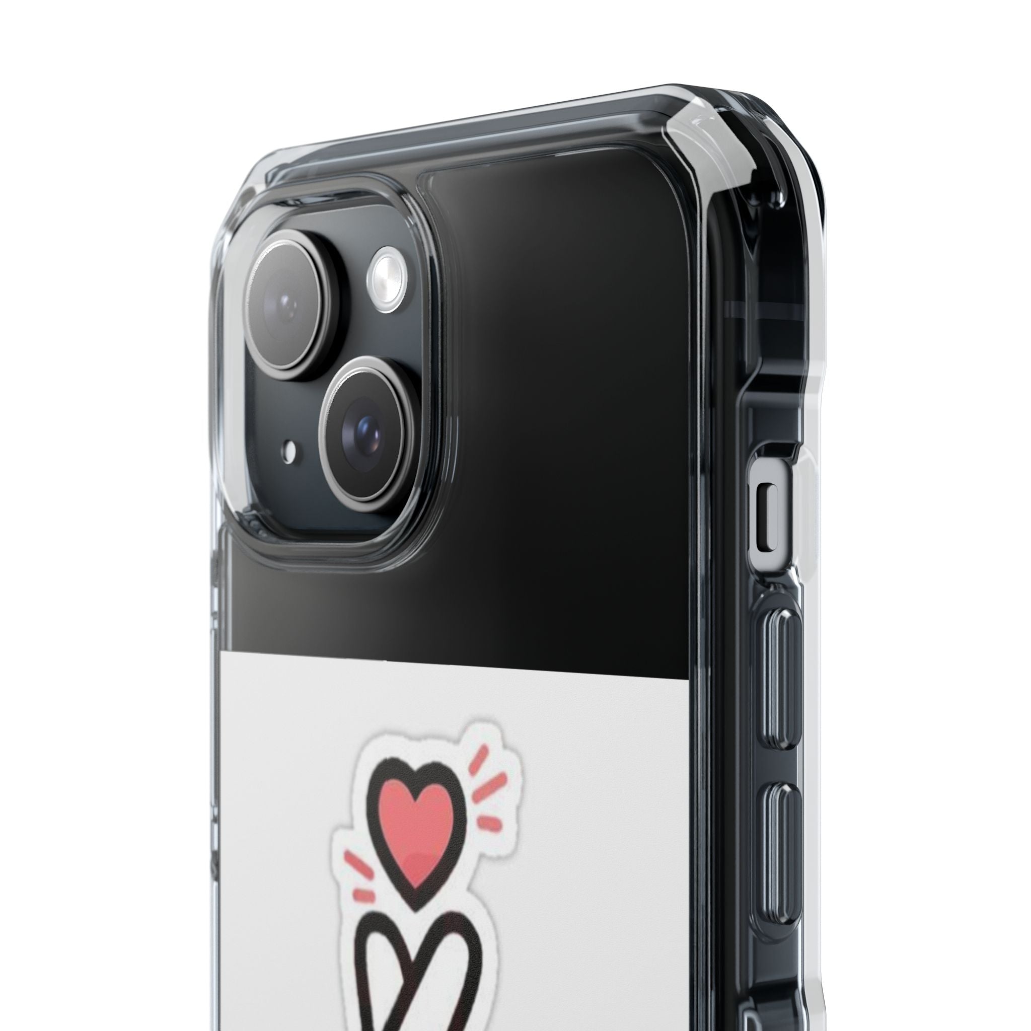 Magnetic Clear Phone Case - Heart Gesture Design