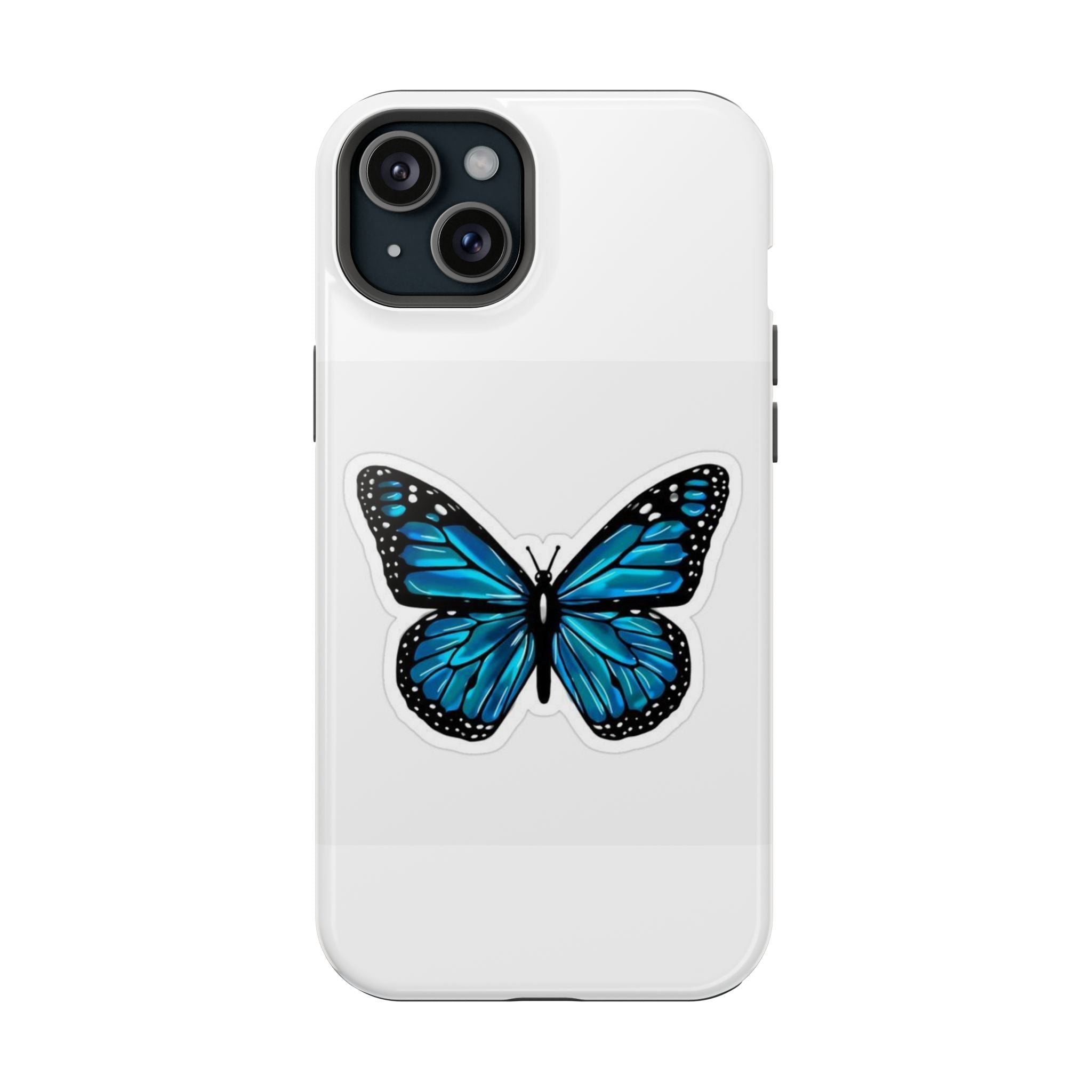 Blue Butterfly Magnetic Tough Case - Stylish Protection for Phone Lovers