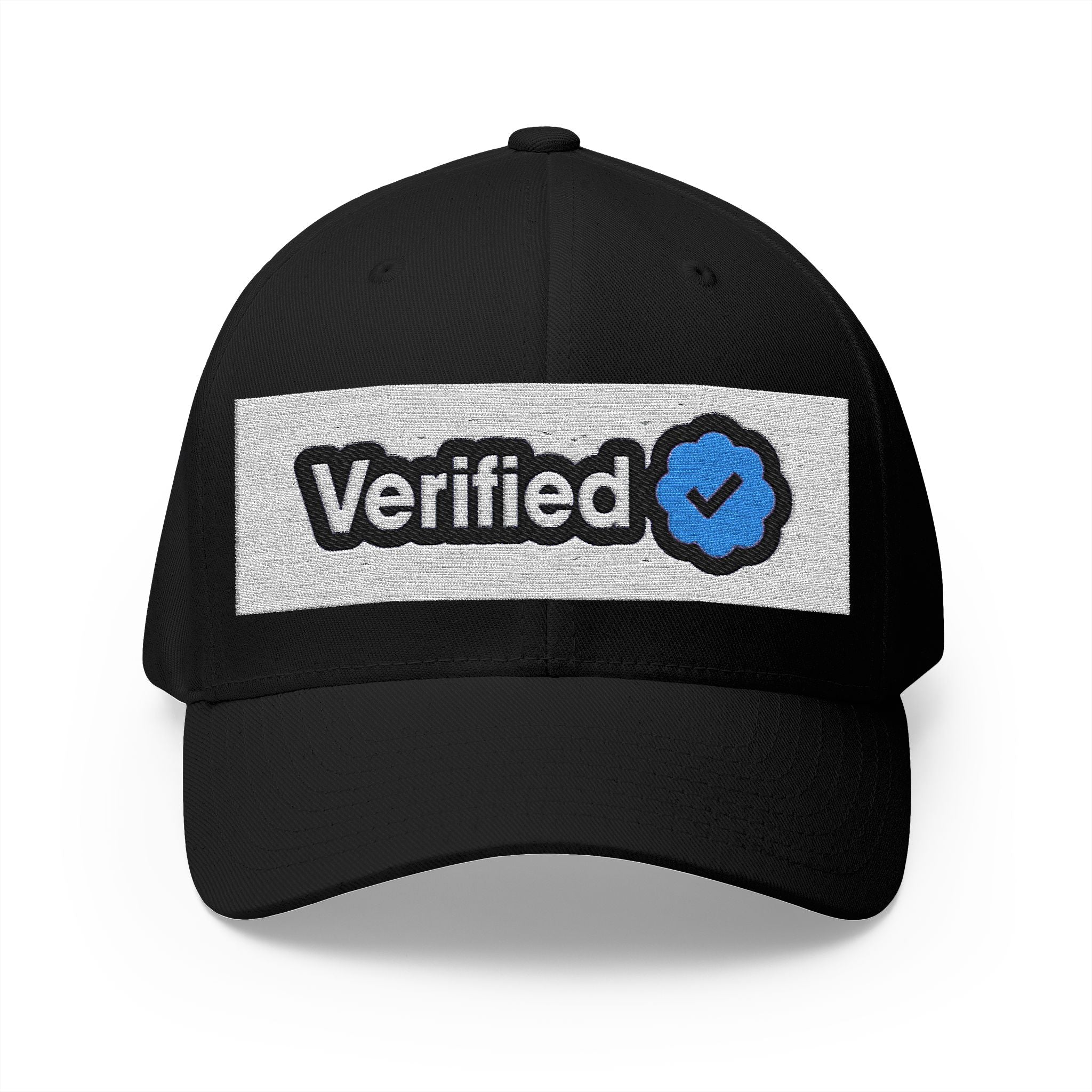 Verified Embroidered Cap - Stylish Closed-Back Hat for Casual Wear