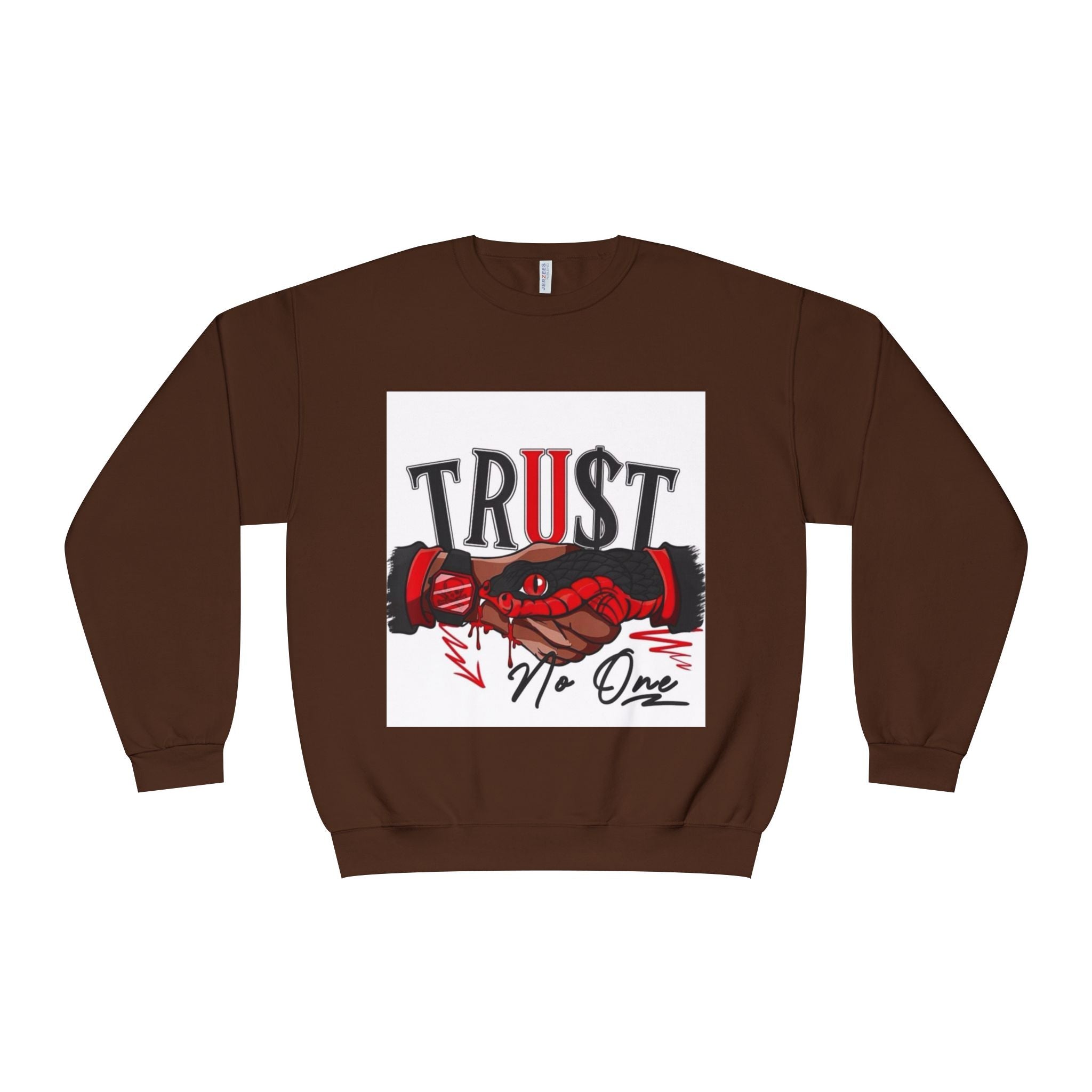 Trust No One Crewneck Sweatshirt - Unisex Graphic Pullover