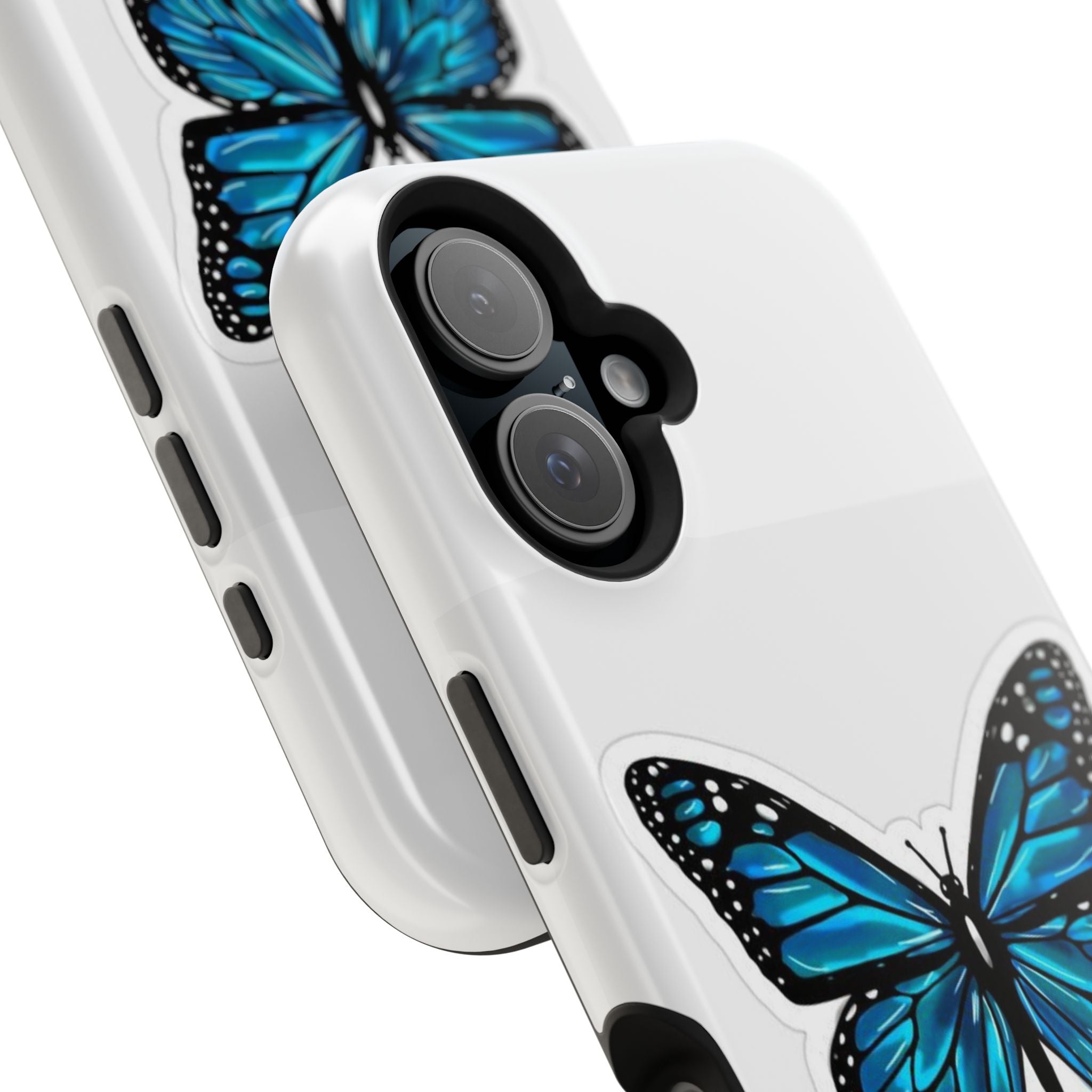 Blue Butterfly Magnetic Tough Case - Stylish Protection for Phone Lovers