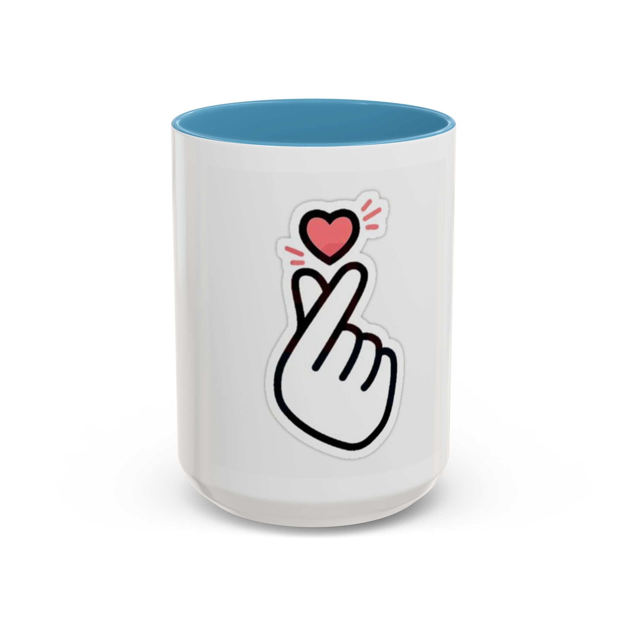 Love Gesture Accent Coffee Mug - Cute 11oz & 15oz Coffee Cup for Gifts