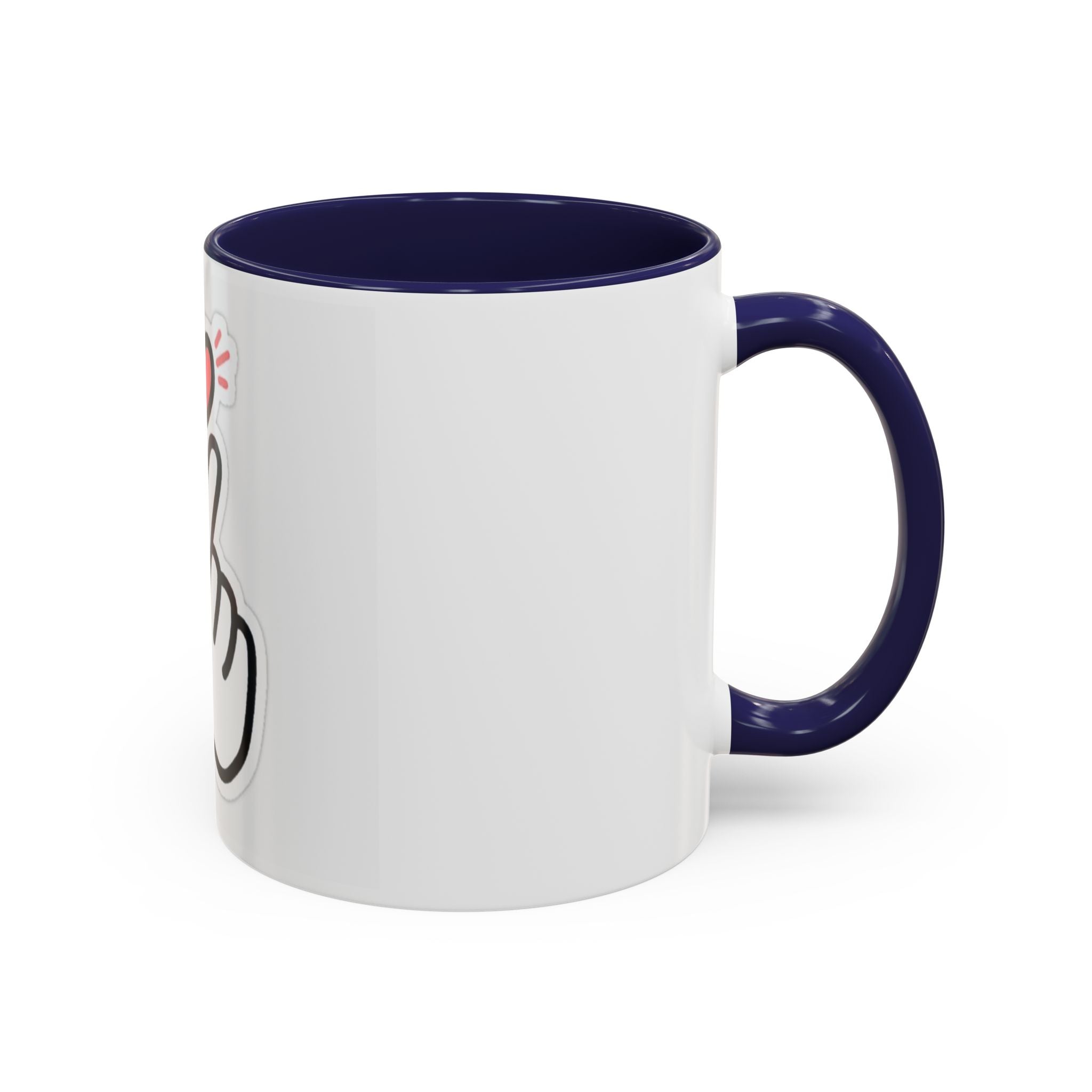 Love Gesture Accent Coffee Mug - Cute 11oz & 15oz Coffee Cup for Gifts
