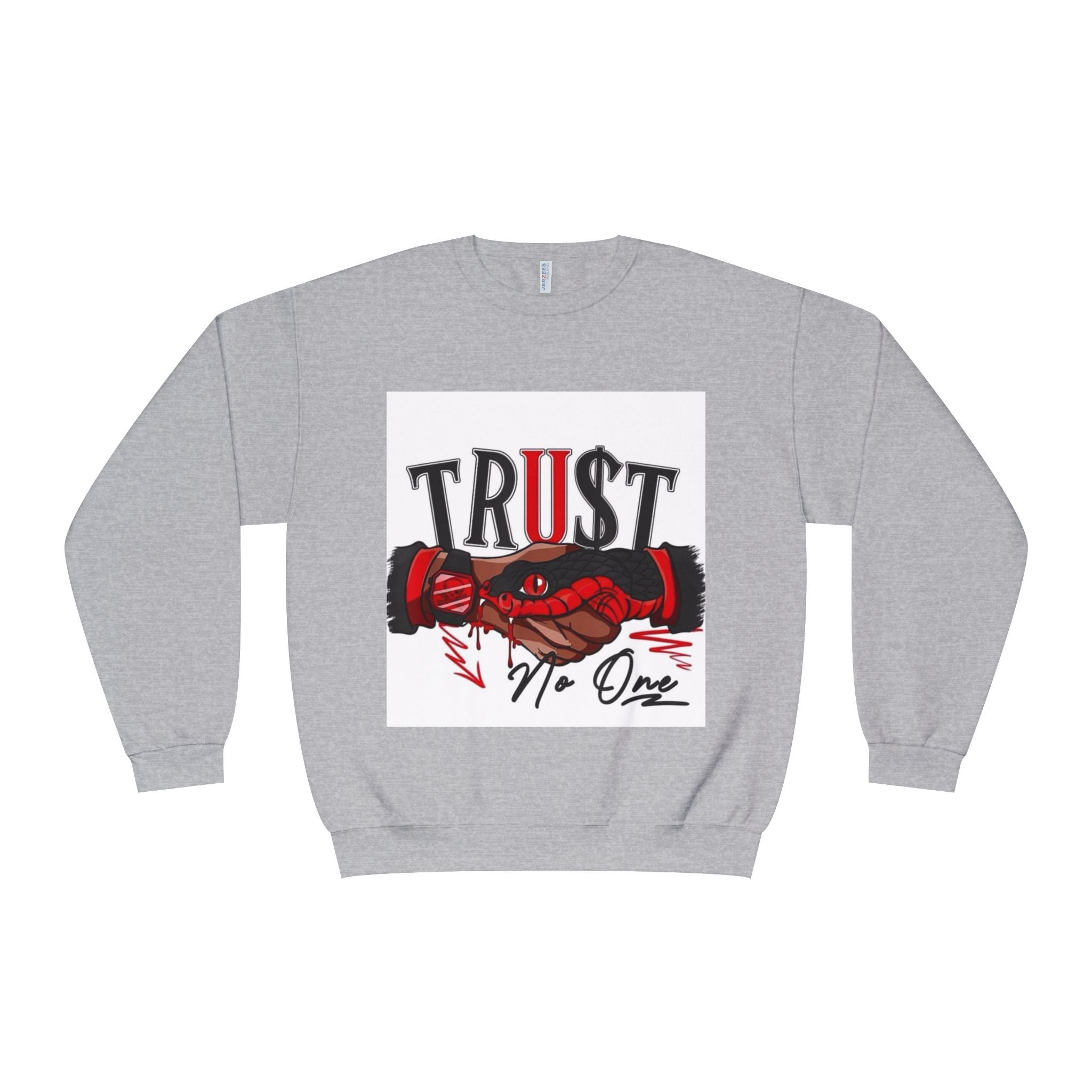 Trust No One Crewneck Sweatshirt - Unisex Graphic Pullover
