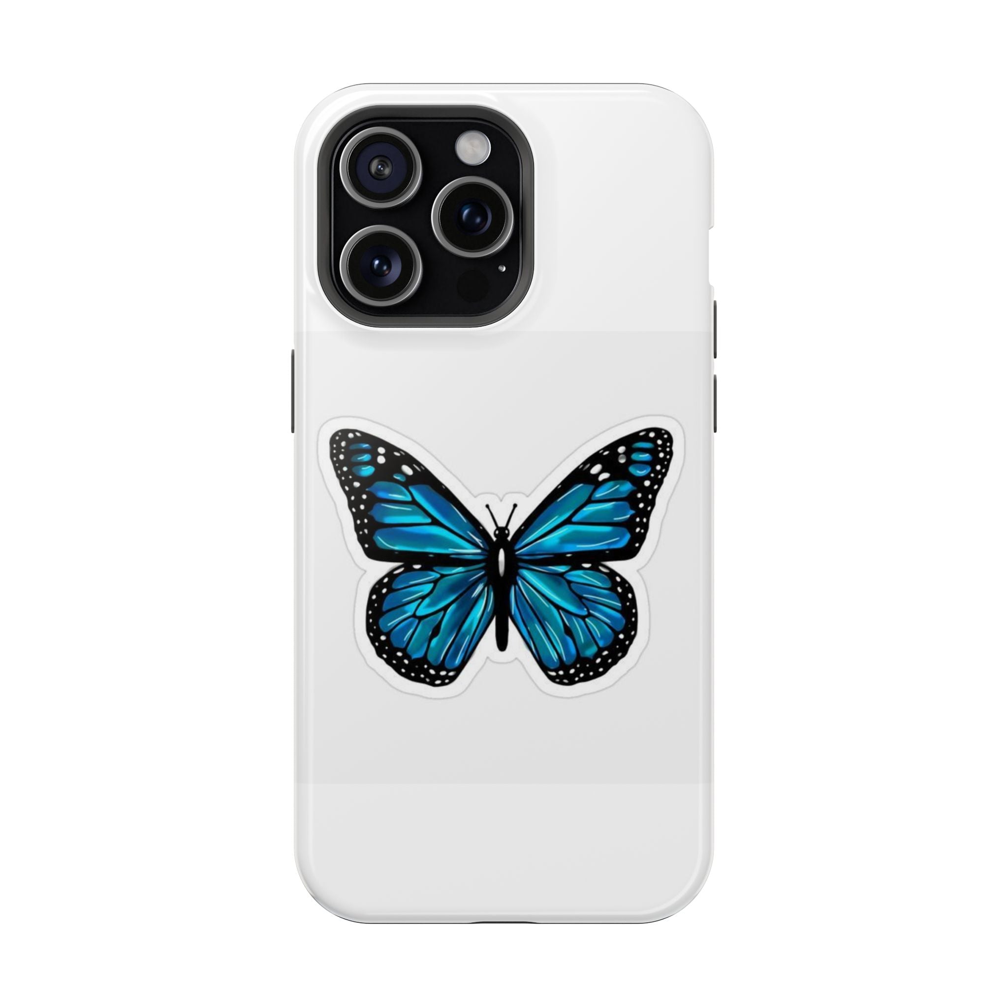 Blue Butterfly Magnetic Tough Case - Stylish Protection for Phone Lovers