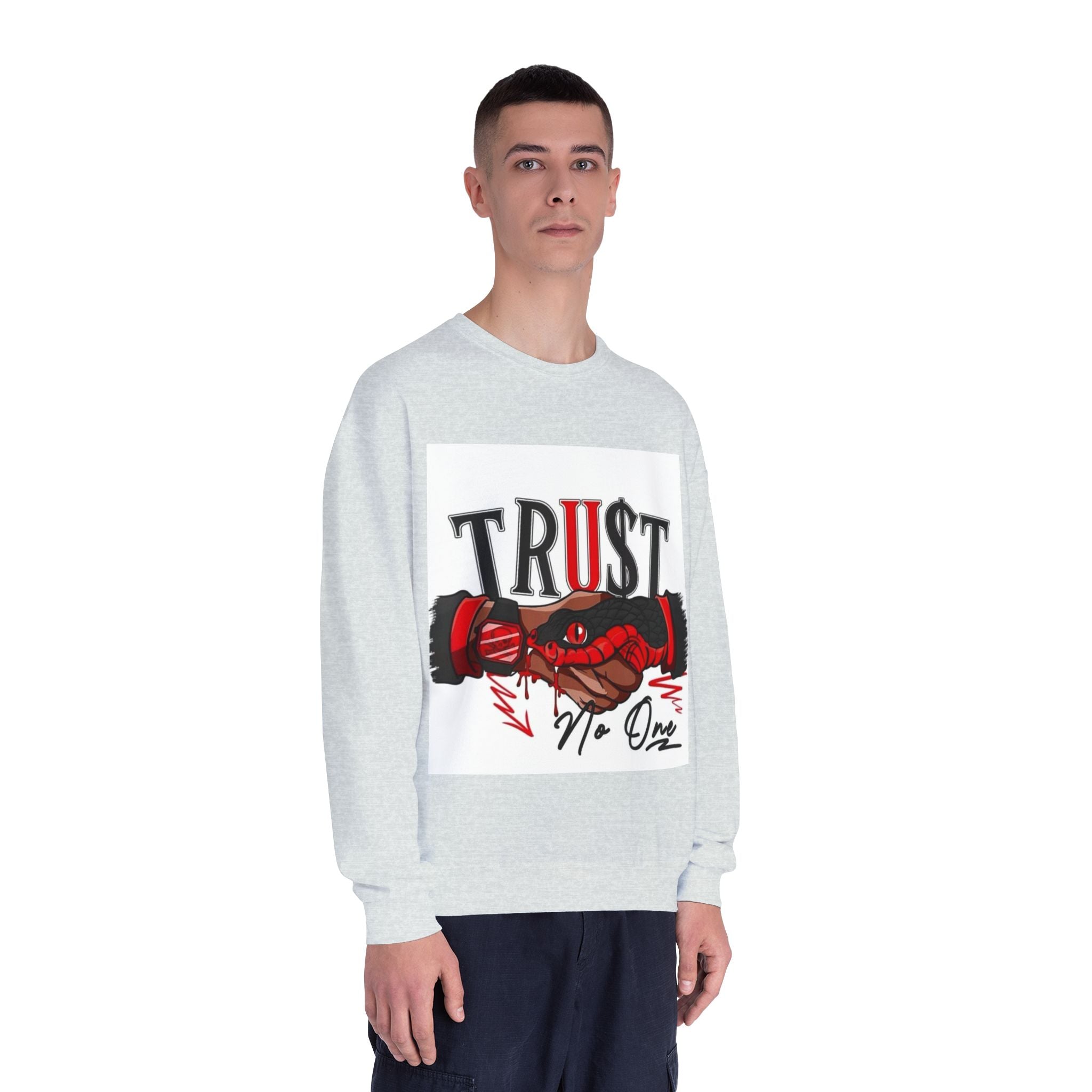 Trust No One Crewneck Sweatshirt - Unisex Graphic Pullover