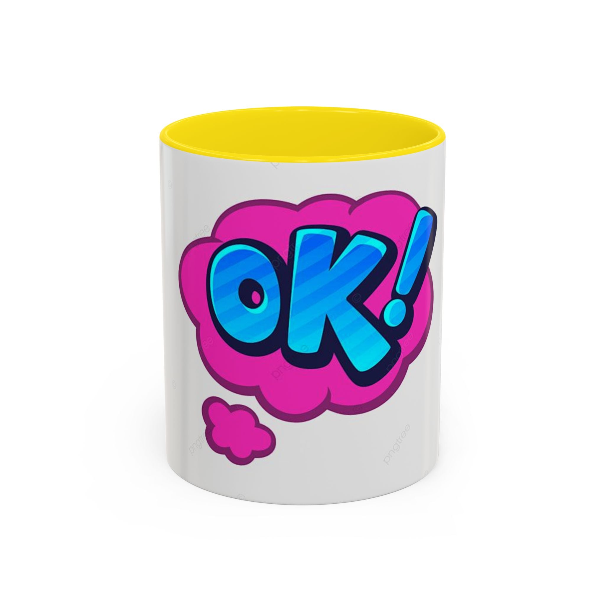 Colorful OK! Accent Coffee Mug - Fun and Inspirational Drinkware