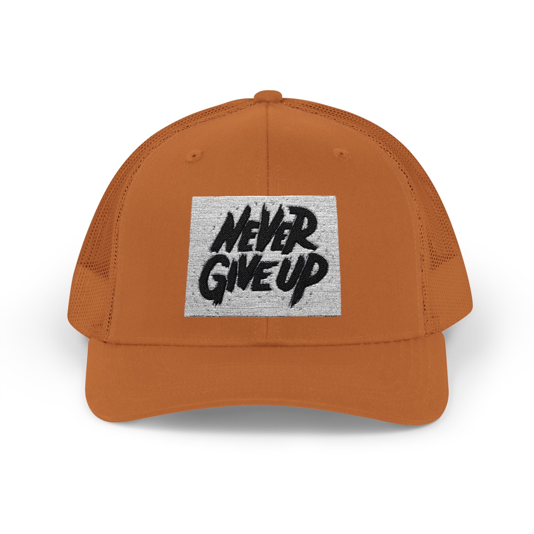 Never Give Up Snapback Trucker Cap - Motivational Hat for Everyday Inspiration