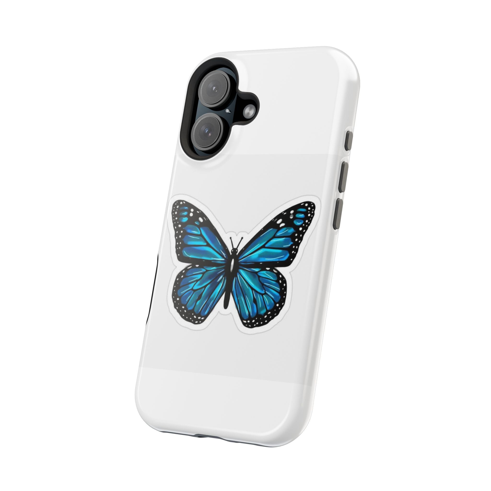 Blue Butterfly Magnetic Tough Case - Stylish Protection for Phone Lovers