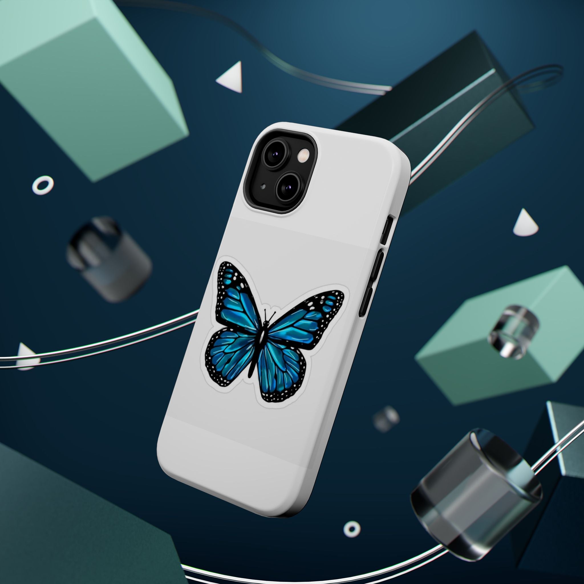 Blue Butterfly Magnetic Tough Case - Stylish Protection for Phone Lovers