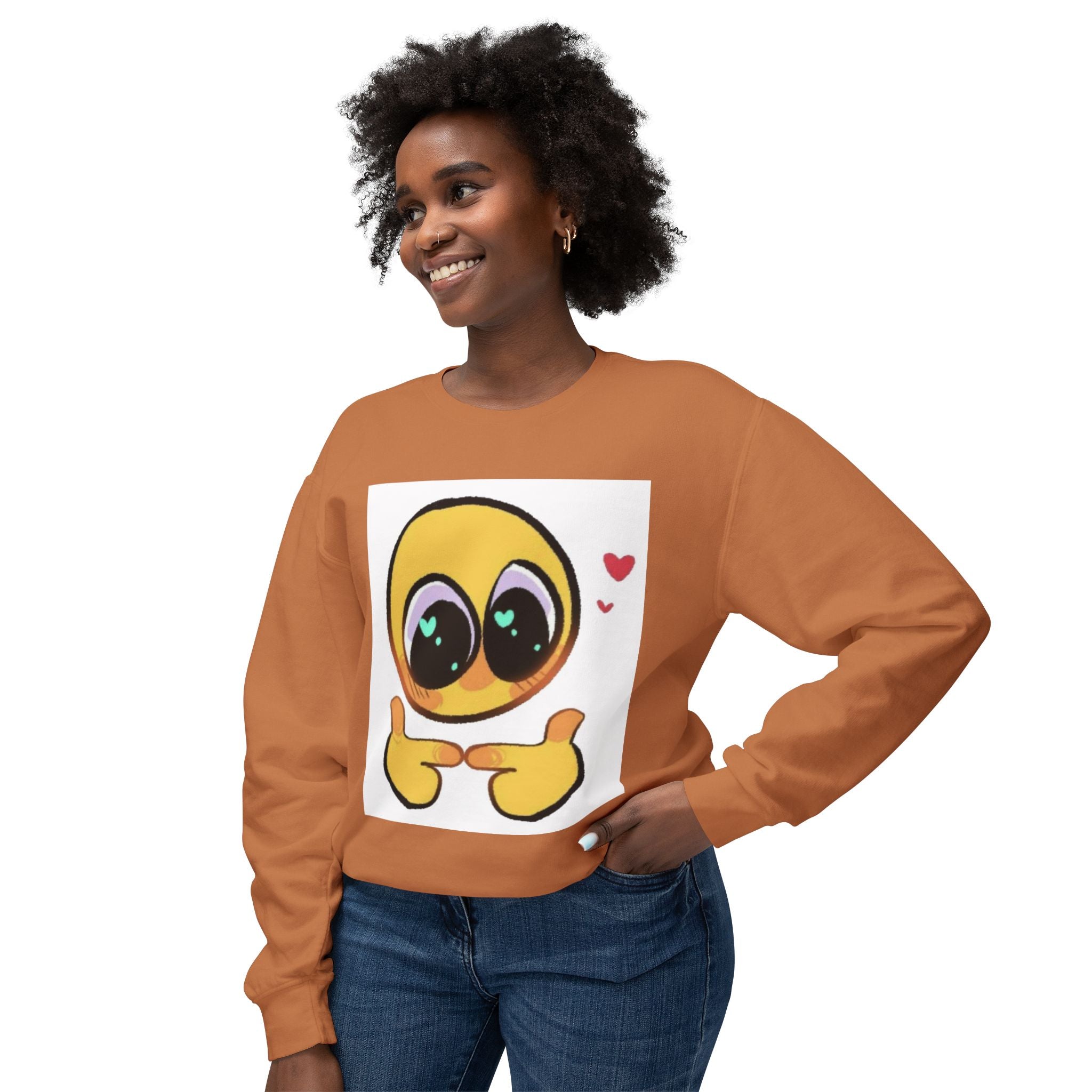 Cute Emoji Unisex Crewneck Sweatshirt - Perfect for Casual Wear and Gifts