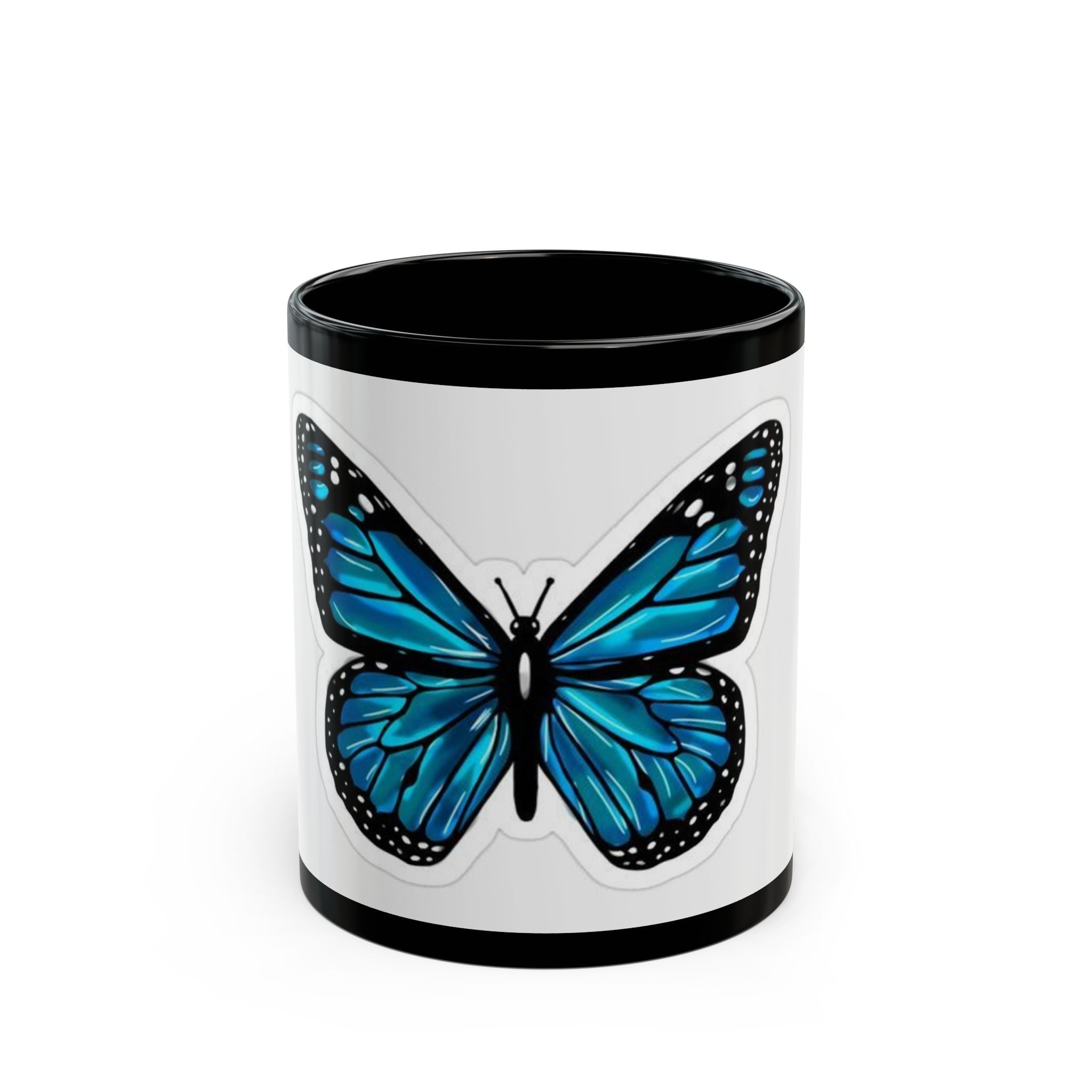 Blue Butterfly Coffee Mug - 11oz & 15oz - Perfect Gift for Nature Lovers