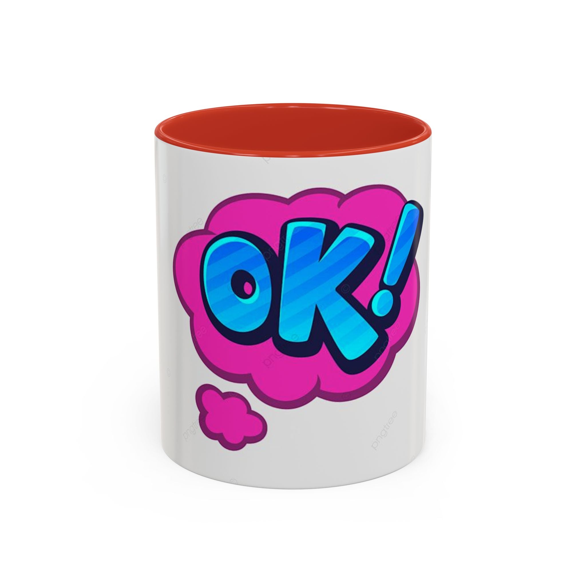 Colorful OK! Accent Coffee Mug - Fun and Inspirational Drinkware