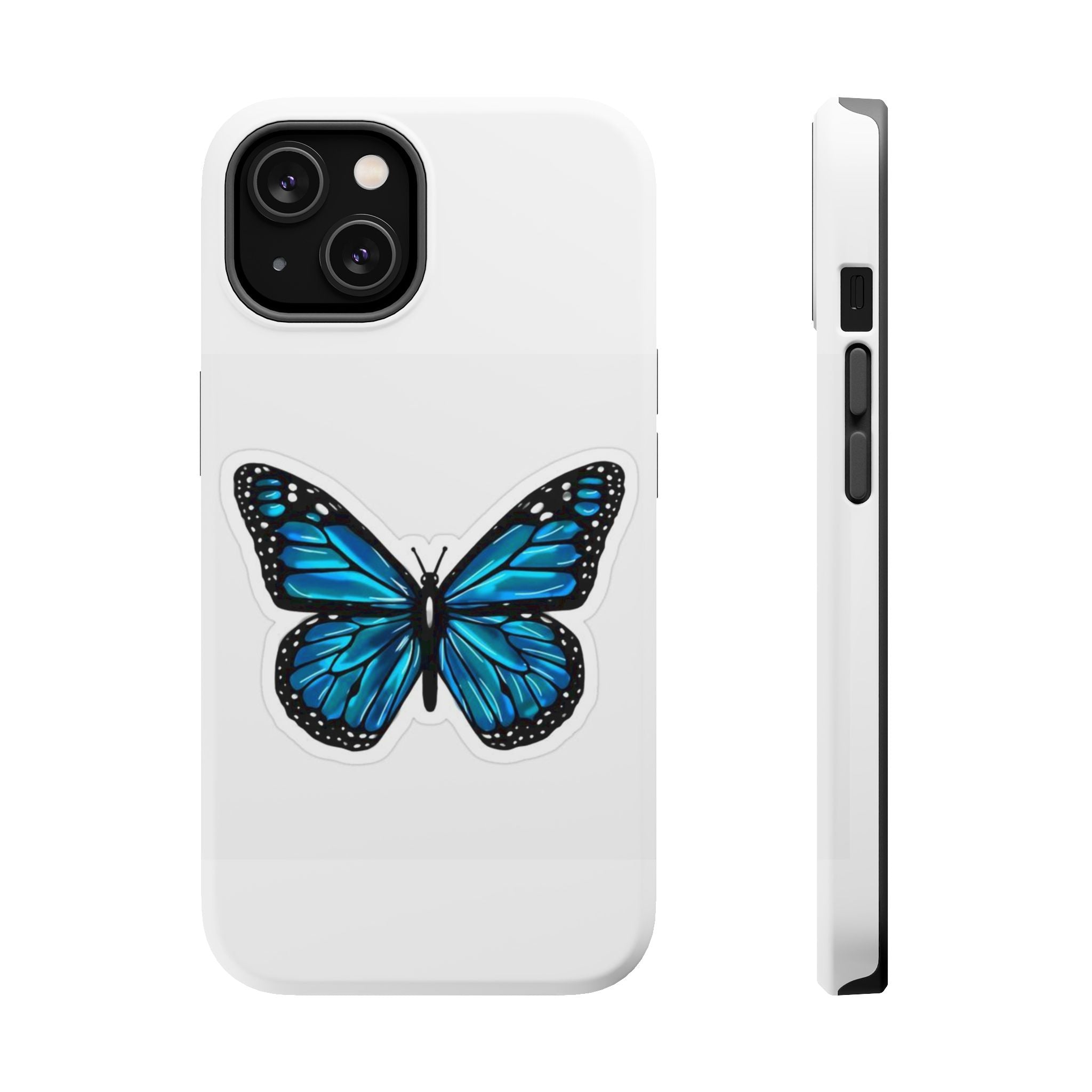 Blue Butterfly Magnetic Tough Case - Stylish Protection for Phone Lovers