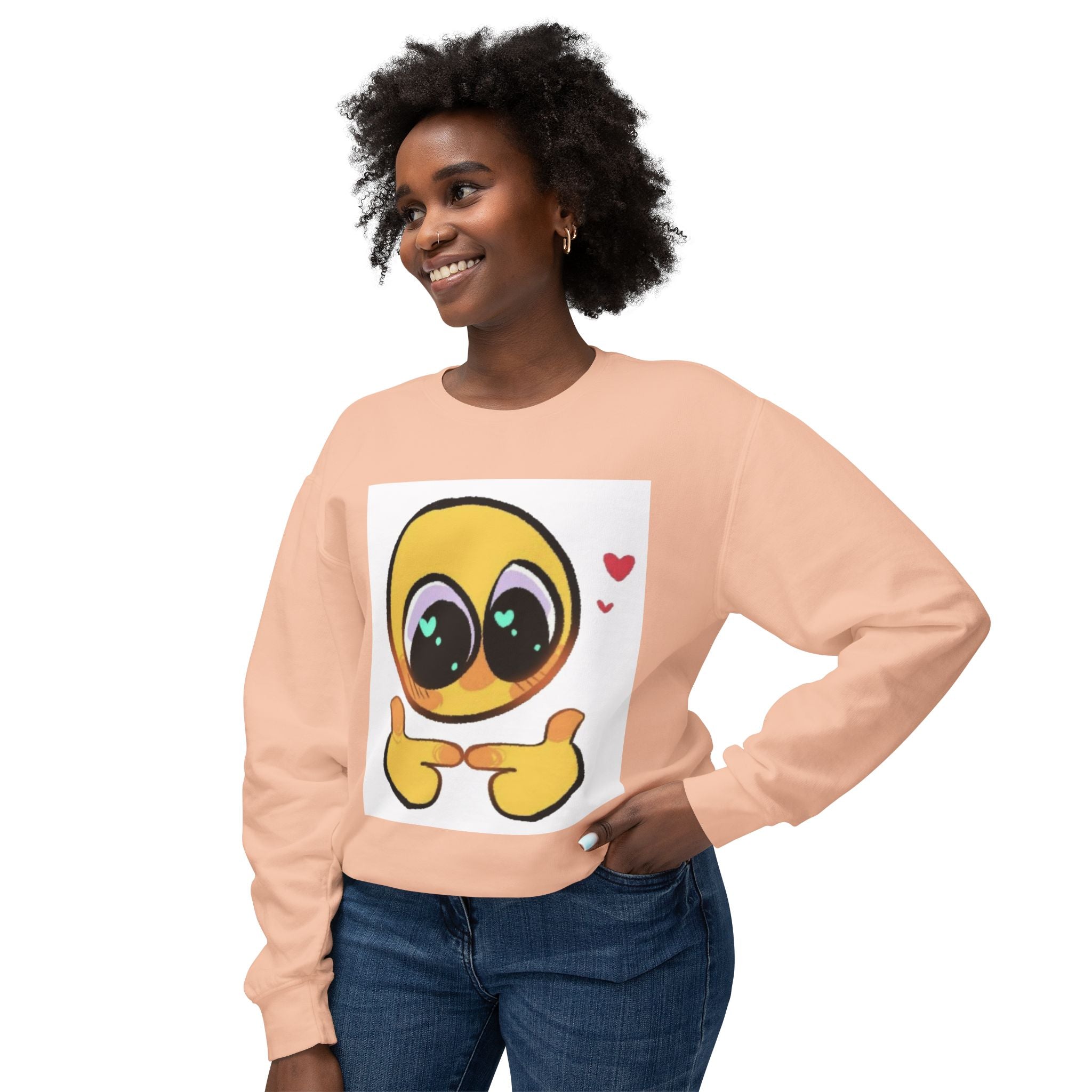 Cute Emoji Unisex Crewneck Sweatshirt - Perfect for Casual Wear and Gifts