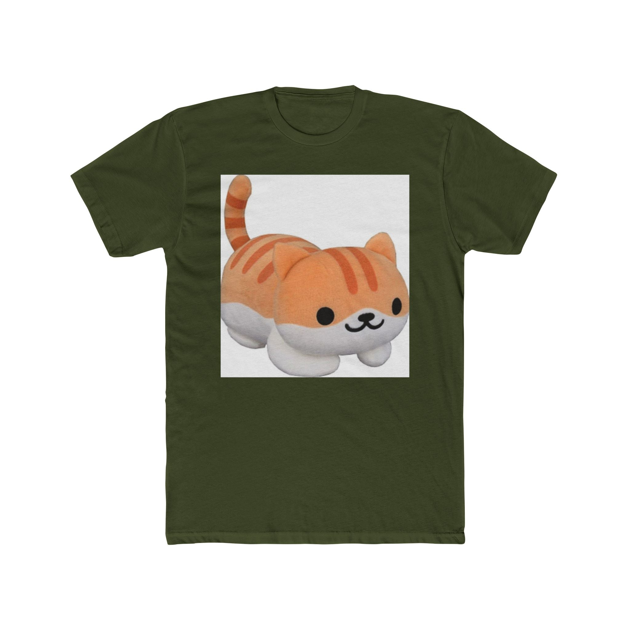 Cute Cat Plush Unisex Cotton Crew Tee