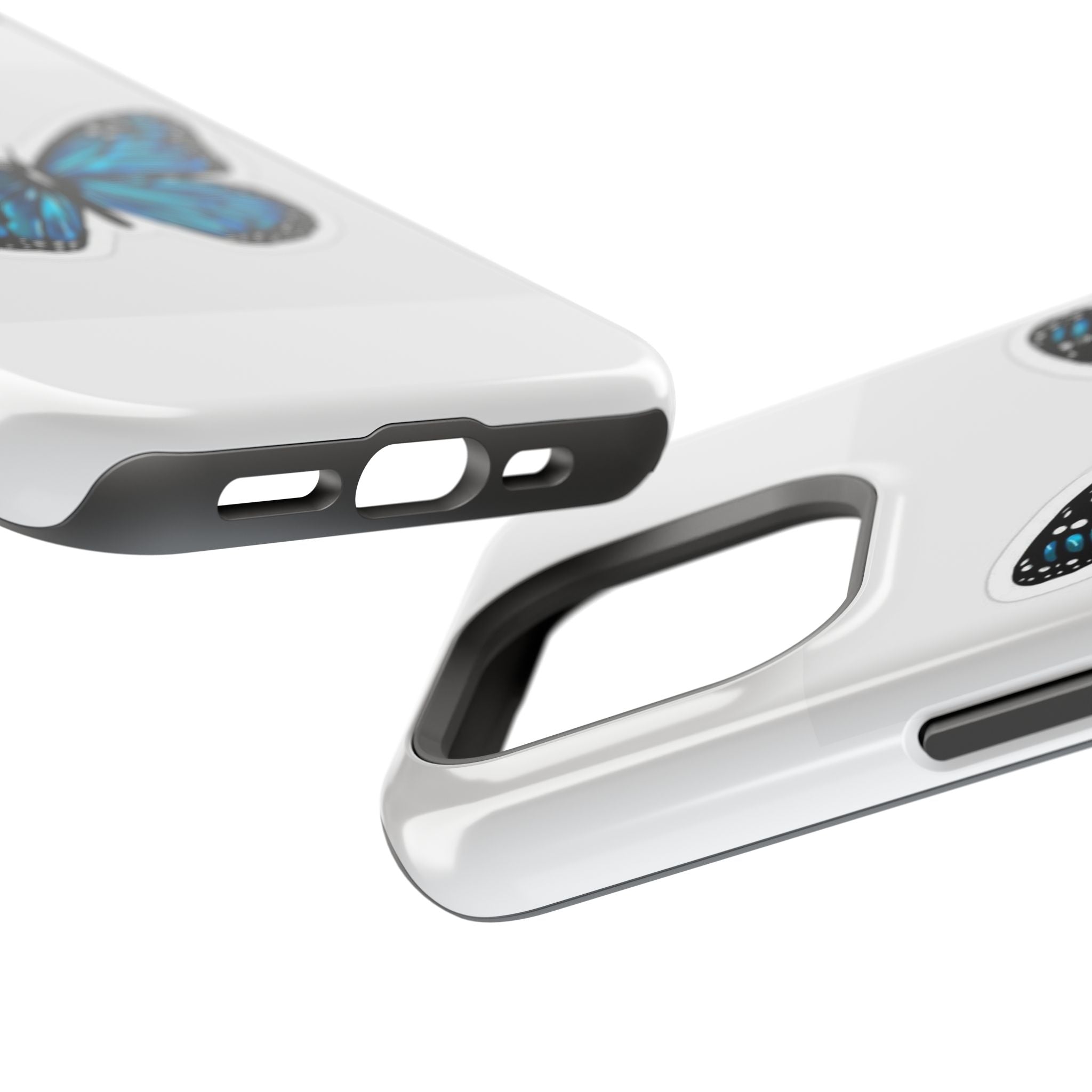 Blue Butterfly Magnetic Tough Case - Stylish Protection for Phone Lovers