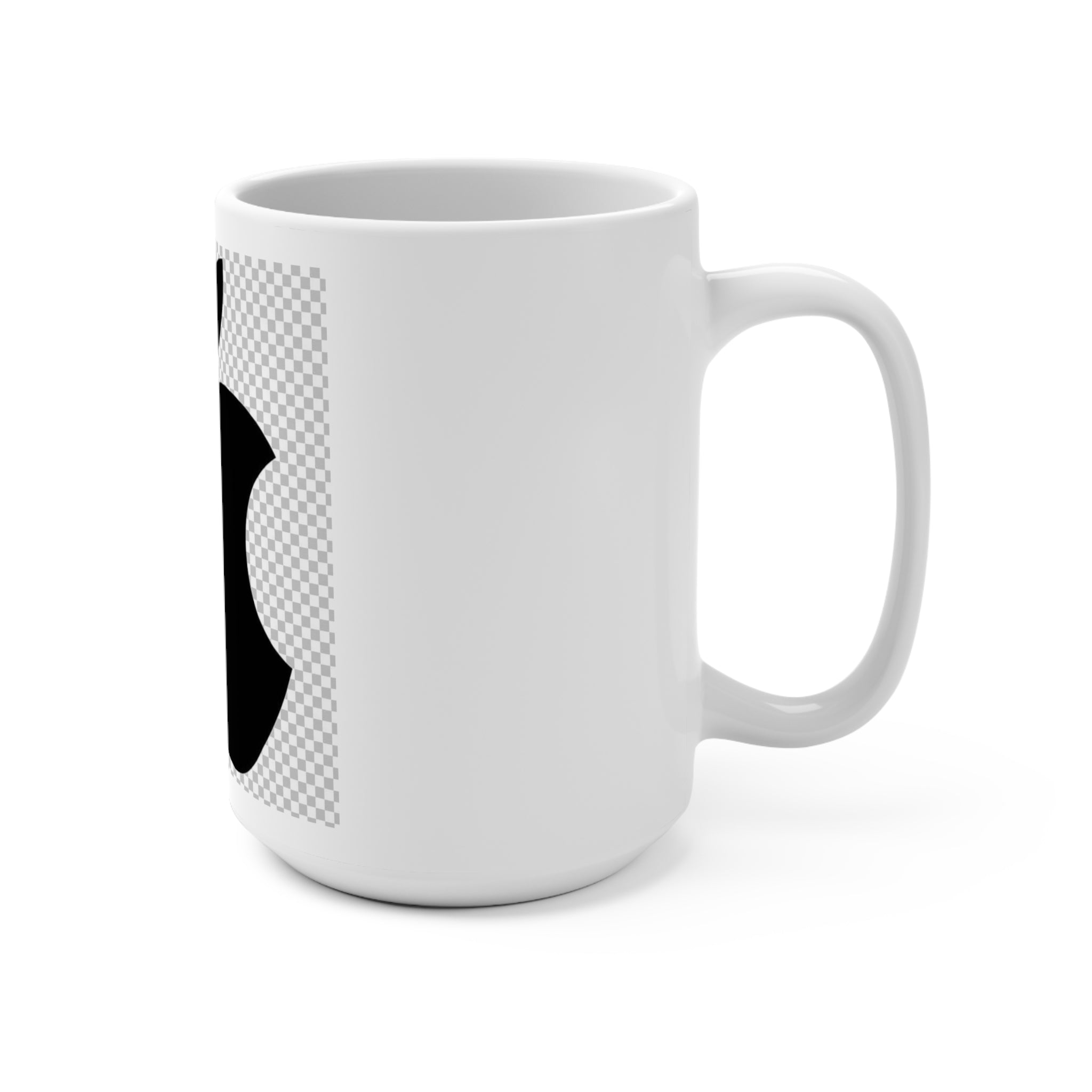 Sleek Black Apple Logo Coffee Mug 15oz - Perfect for Tech Lovers