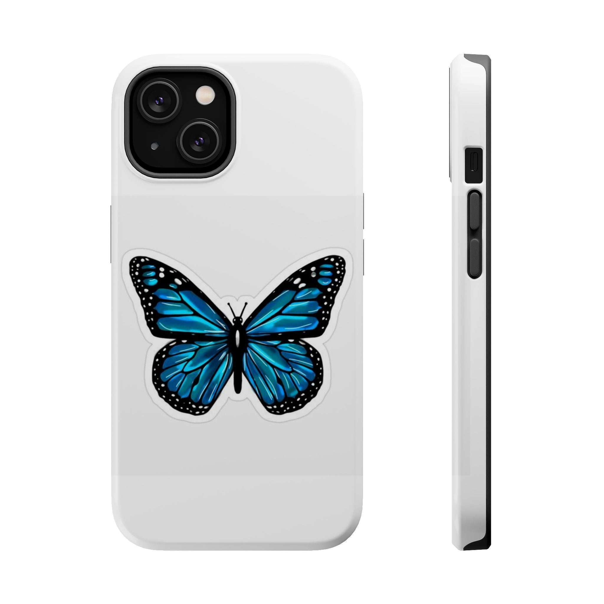 Blue Butterfly Magnetic Tough Case - Stylish Protection for Phone Lovers