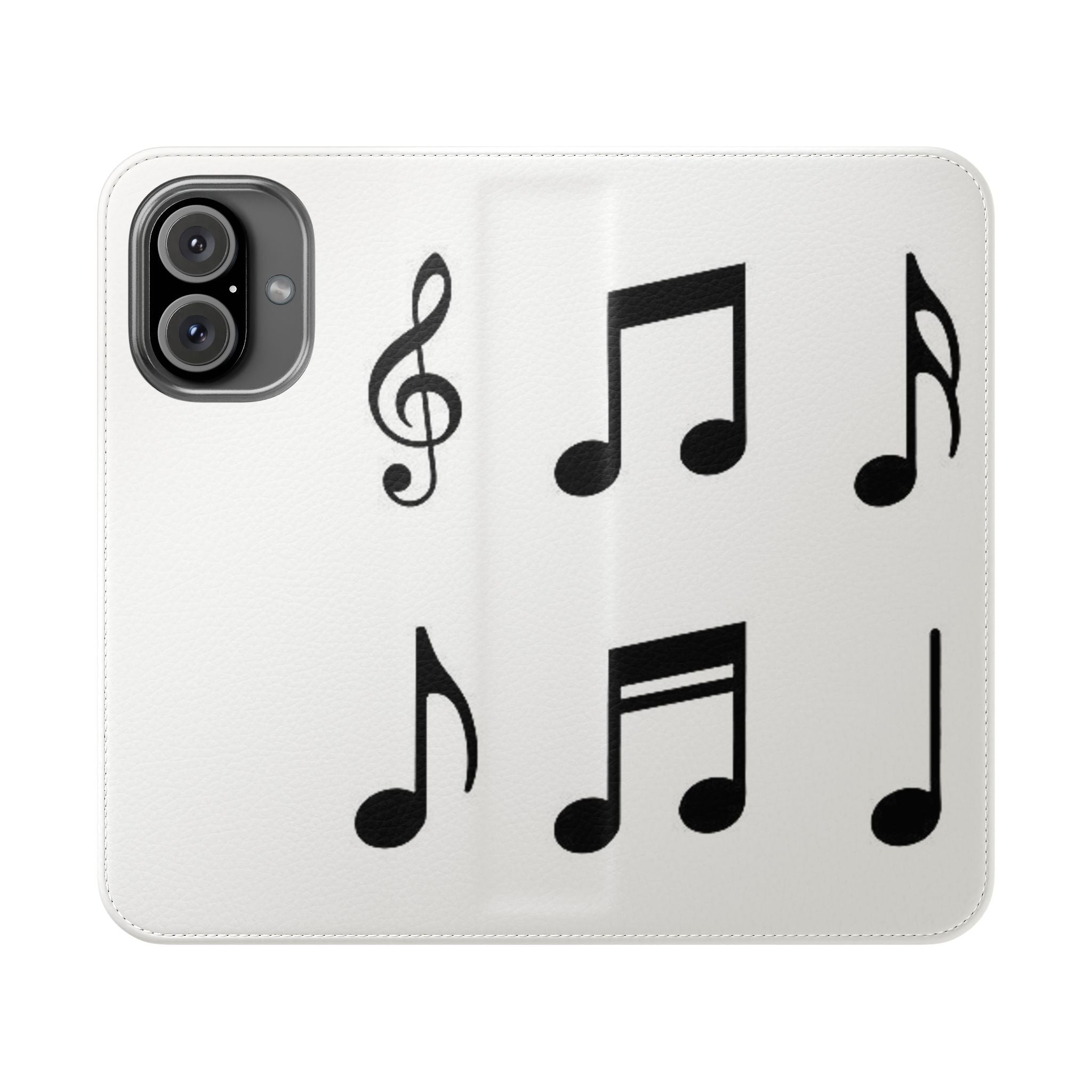 Musical Notes Flip Case - Stylish Phone Cover for Music Lovers