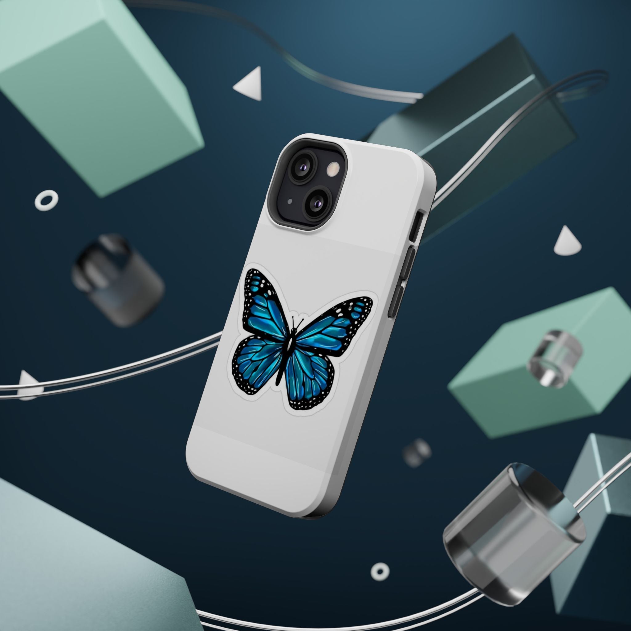 Blue Butterfly Magnetic Tough Case - Stylish Protection for Phone Lovers