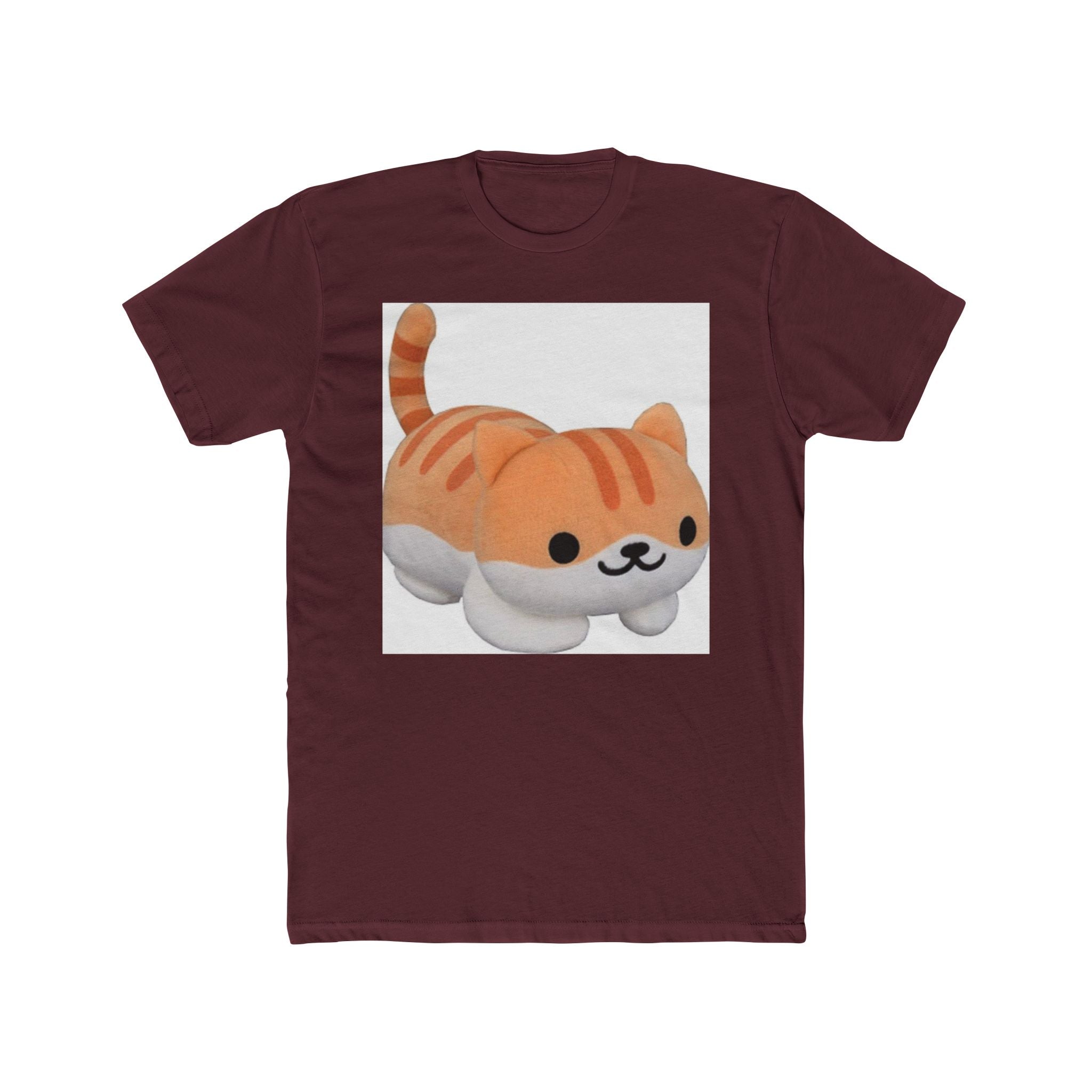 Cute Cat Plush Unisex Cotton Crew Tee