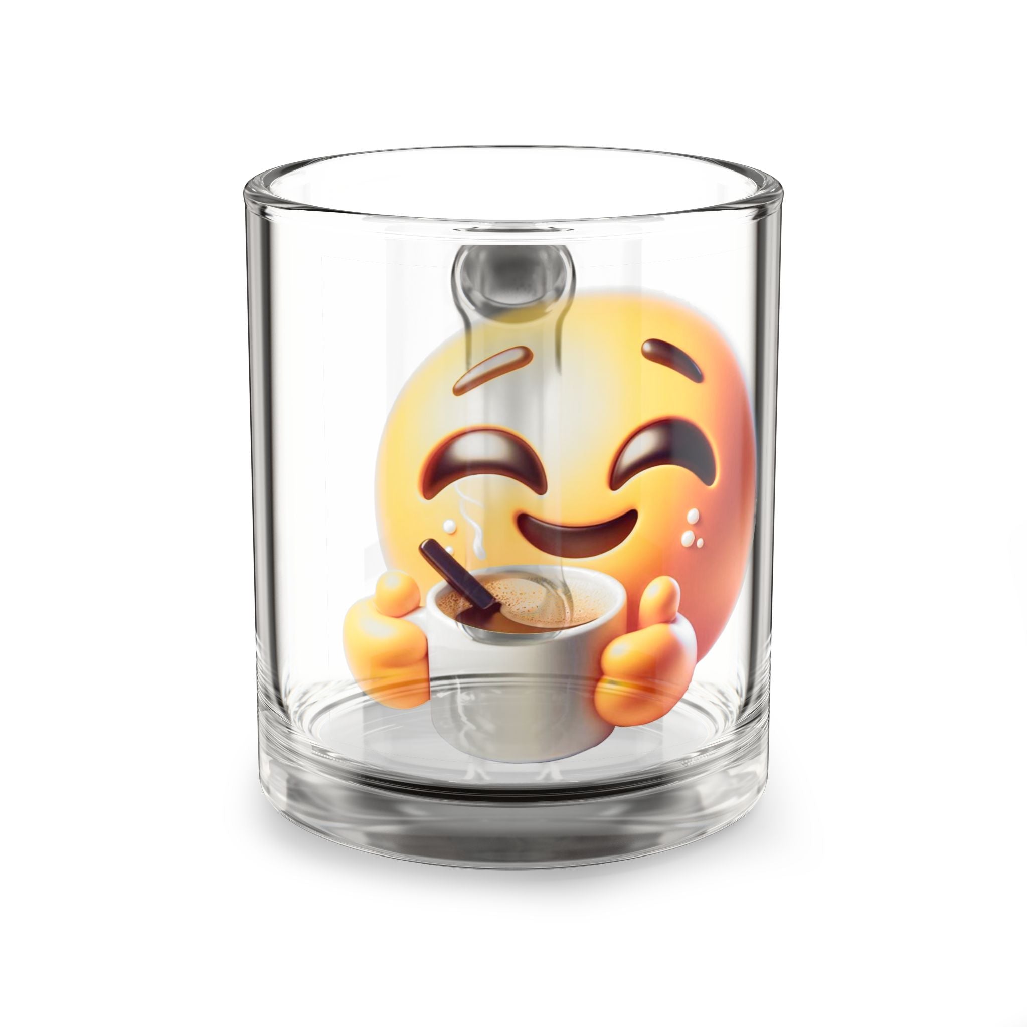 Cute Emoji Glass Mug - 10oz - Perfect for Coffee Lovers and Gifts