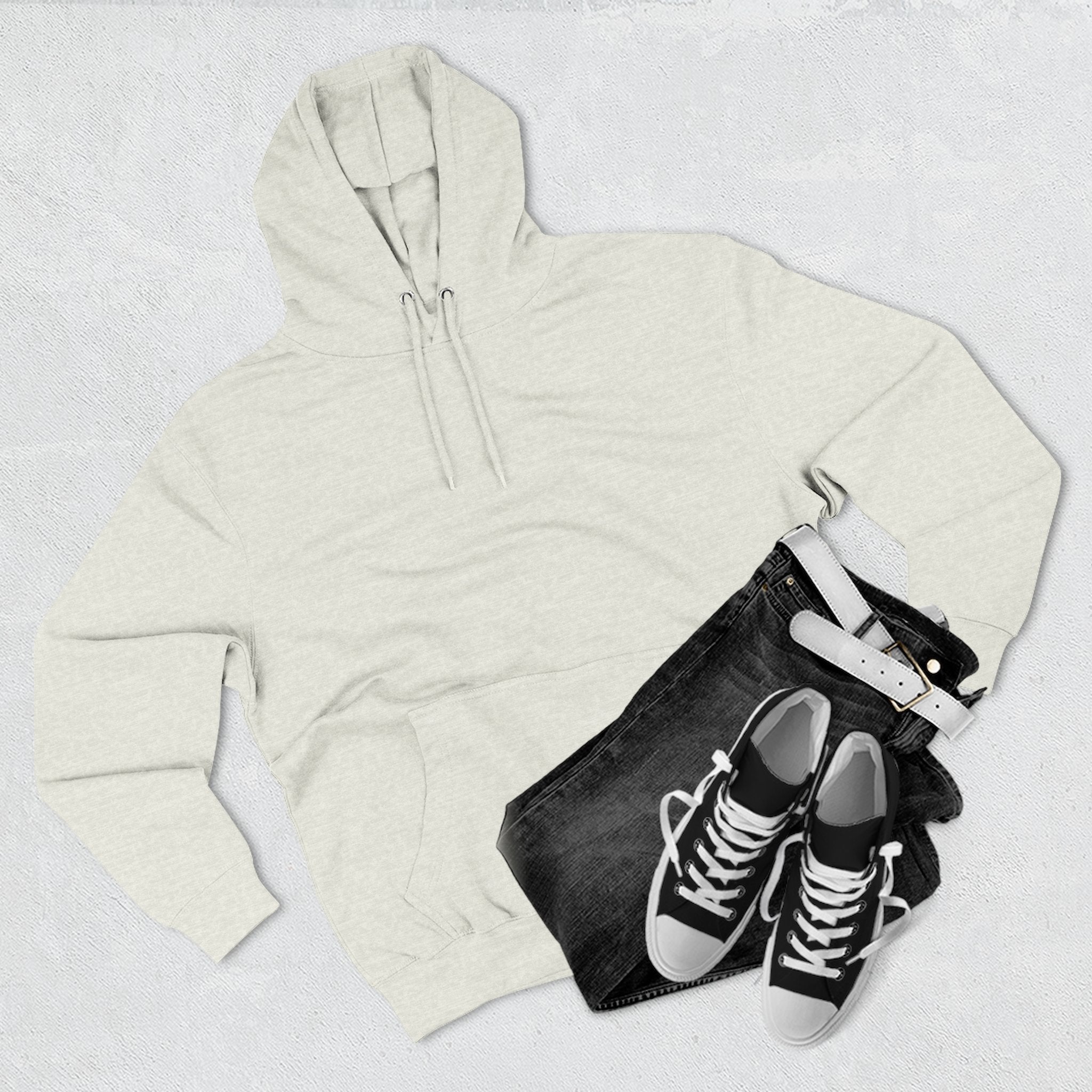 Premium Three-Panel Fleece Hoodie - Comfortable & Stylish Casual Wear